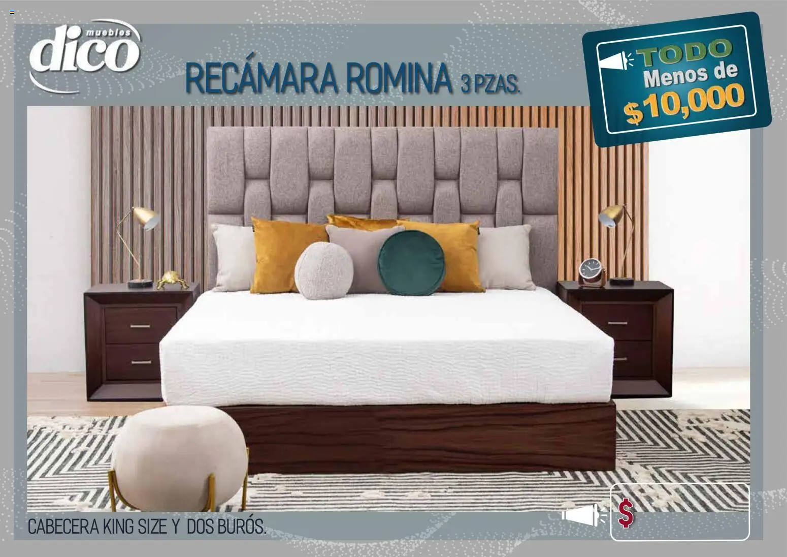 Vista previa las ofertas de la tienda Muebles Dico - Muebles Dico catálogo Todo menos de 10000 Pacifico desde el 09/04/2026 - Cabecera