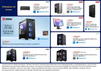 Un aperçu du dépliant Canada Computers weekly flyer du magasin Canada Computers est valide à partir 14 juill. 2026