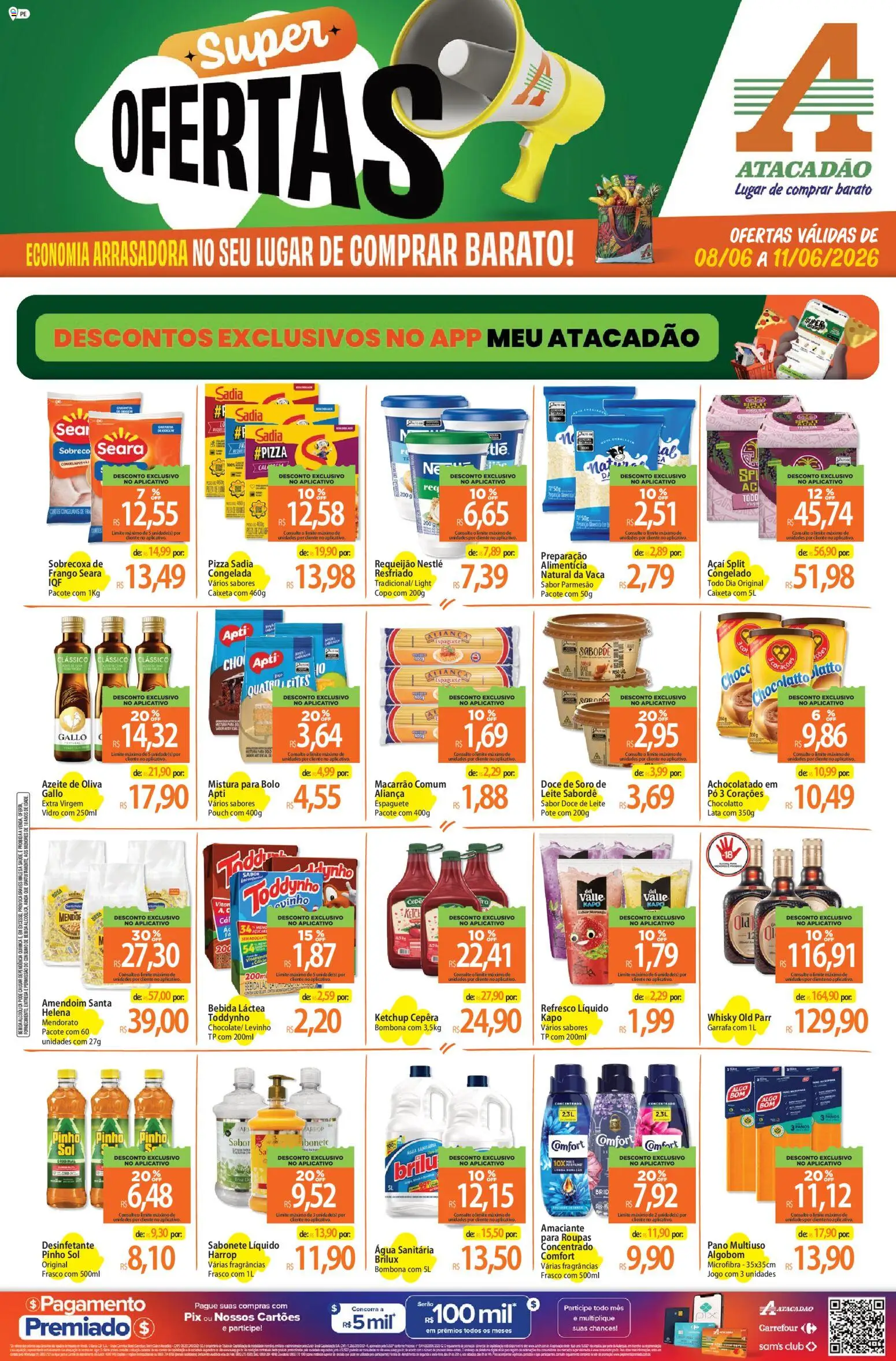 Pré-Visualização do folheto "Atacadão ofertas - PE" da loja Atacadão válido a partir de 08/06/2026