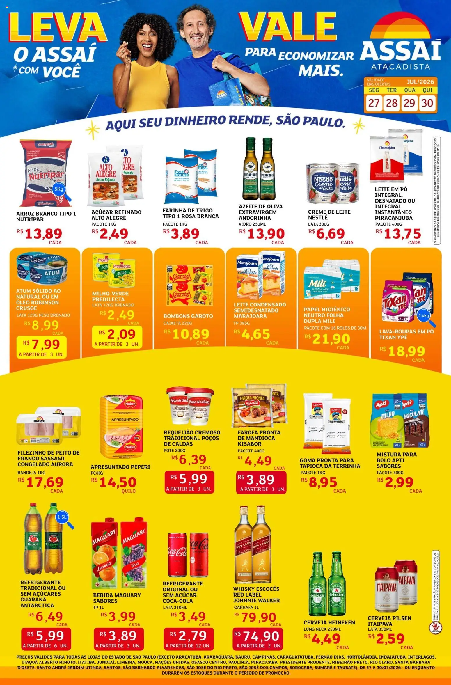 Pré-Visualização do folheto "Assaí Atacadista ofertas - SP" da loja Assaí Atacadista válido a partir de 27/07/2026