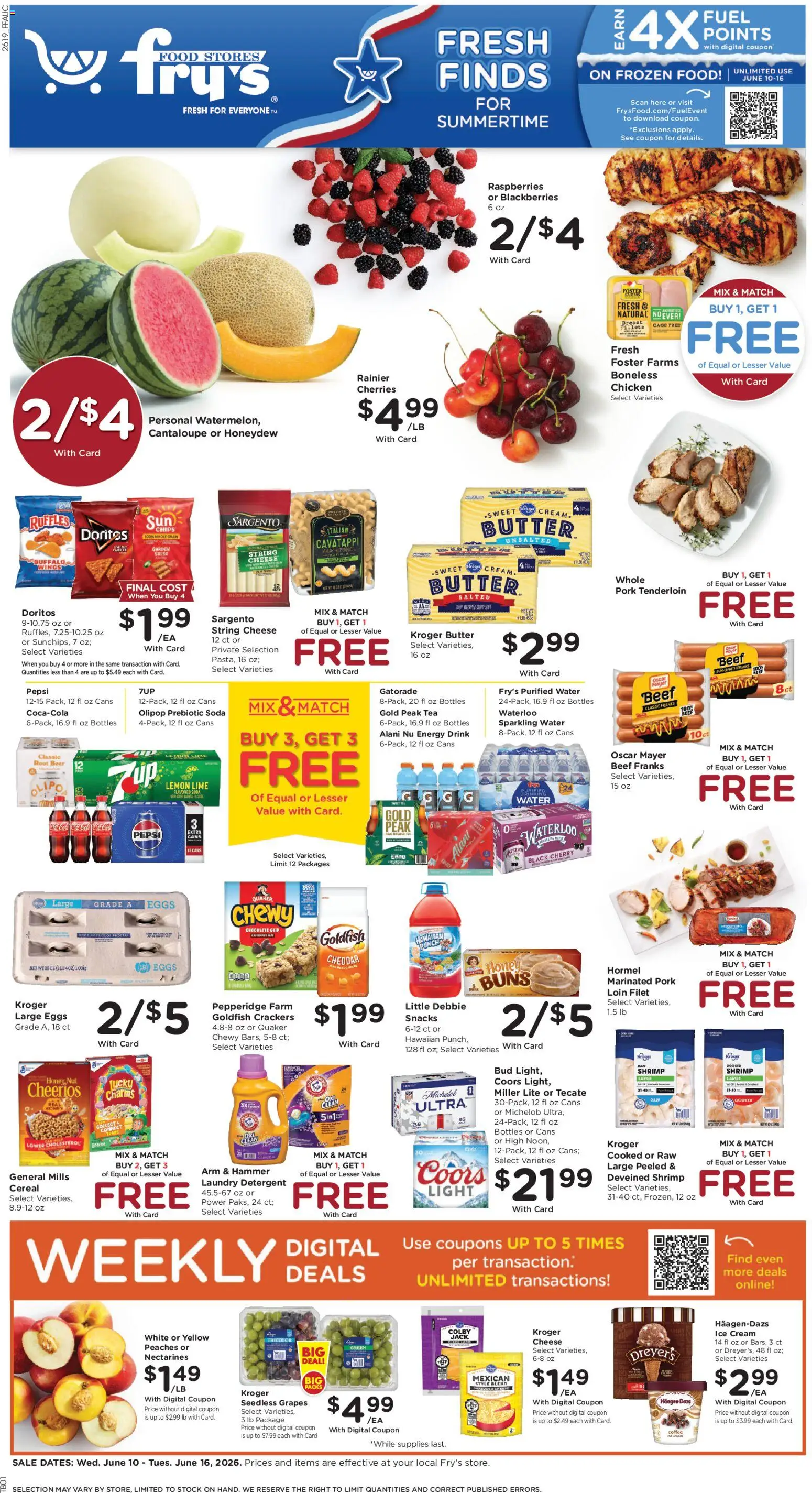 Ad Preview of Fry's Food Fry's Food Weekly Ad from 06/10/2026