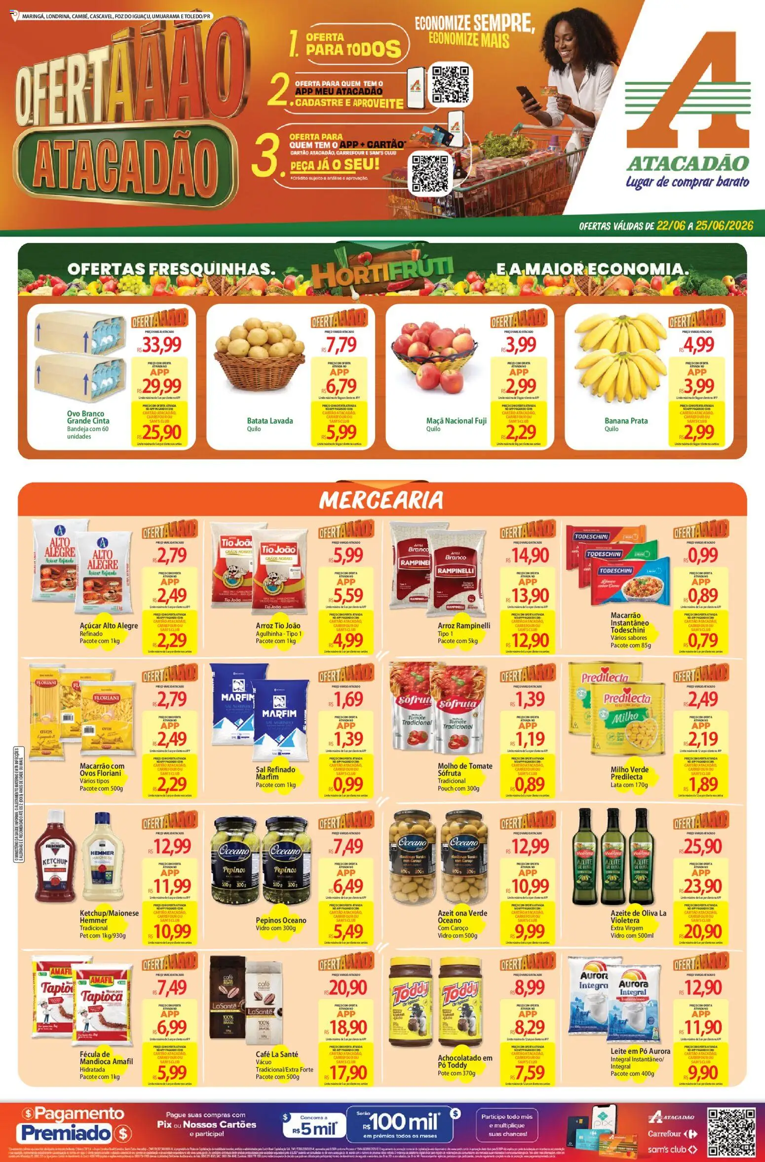 Pré-Visualização do folheto "Atacadão ofertas - PR" da loja Atacadão válido a partir de 22/06/2026