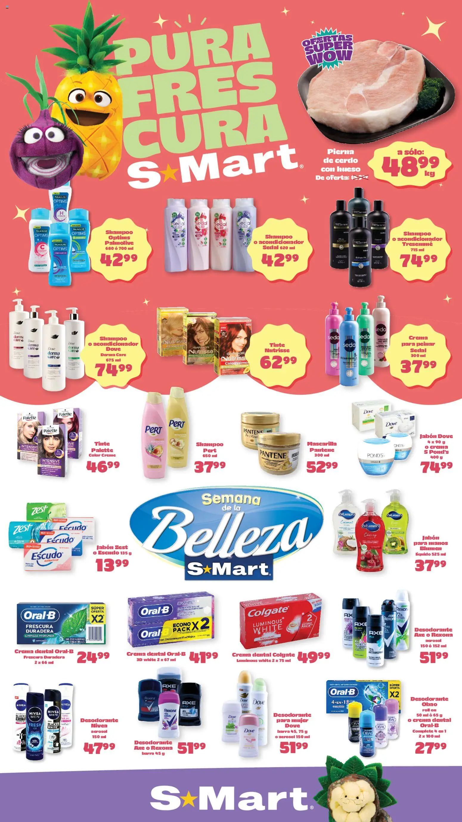 Vista previa las ofertas de la tienda S-Mart - S-Mart folleto Ofertas de feria Reynosa desde el 19/05/2026 - Shampoo, Desodorante, Crema, Jabón, Cerdo, Barra, Acondicionador, Mascarilla