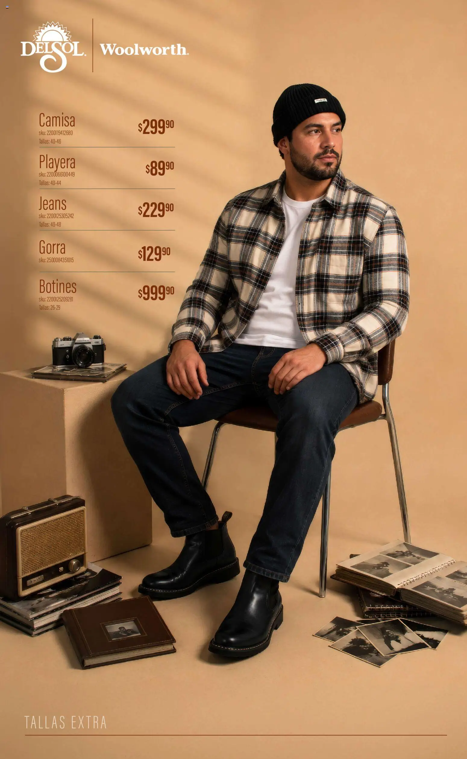 Vista previa las ofertas de la tienda Del Sol y Woolworth - Del Sol y Woolworth catálogo Luce el Otoño desde el 01/10/2026 - Gorra, Playera, Camisa, Botines
