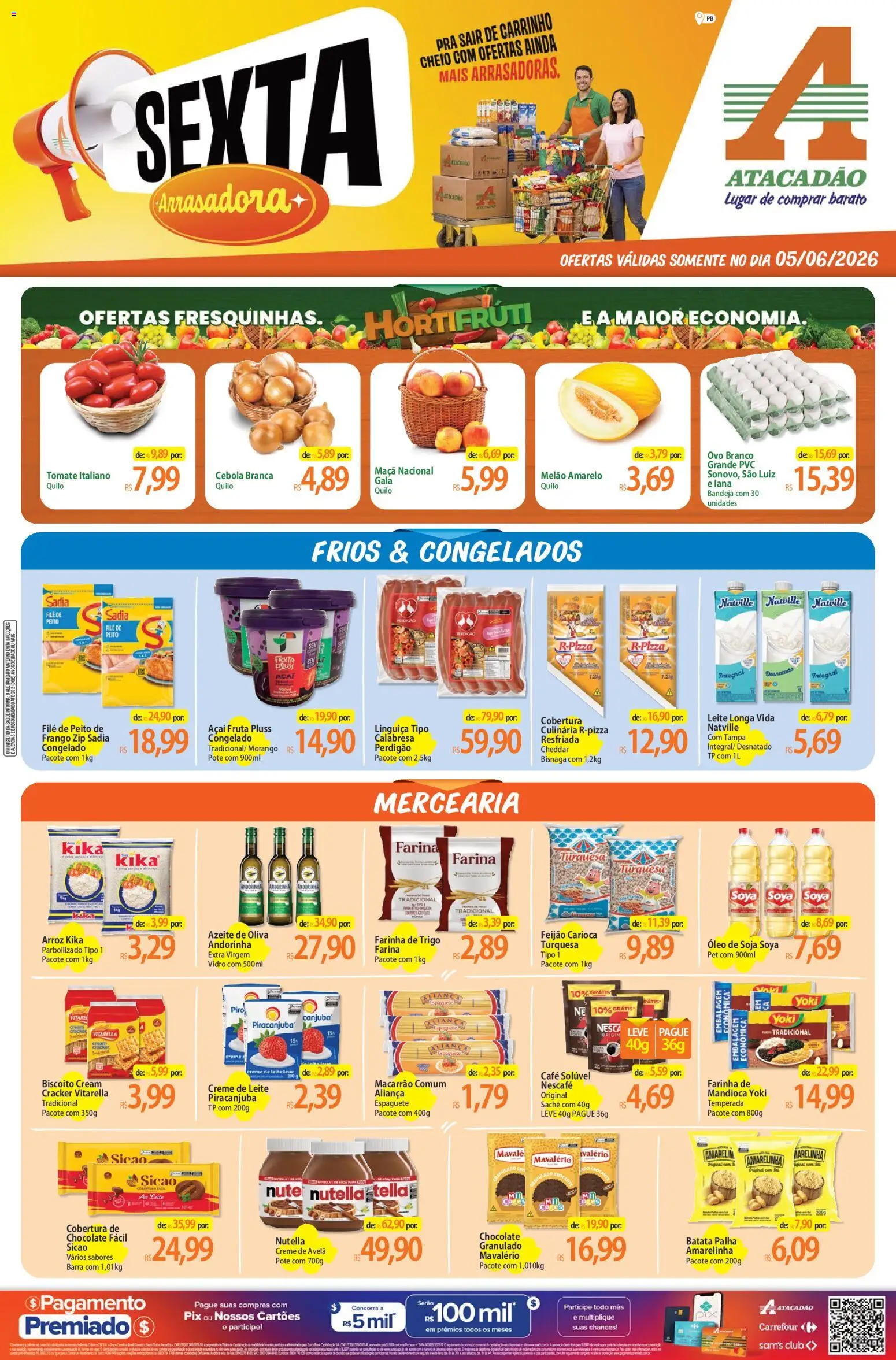 Pré-Visualização do folheto "Atacadão ofertas - PB" da loja Atacadão válido a partir de 05/06/2026