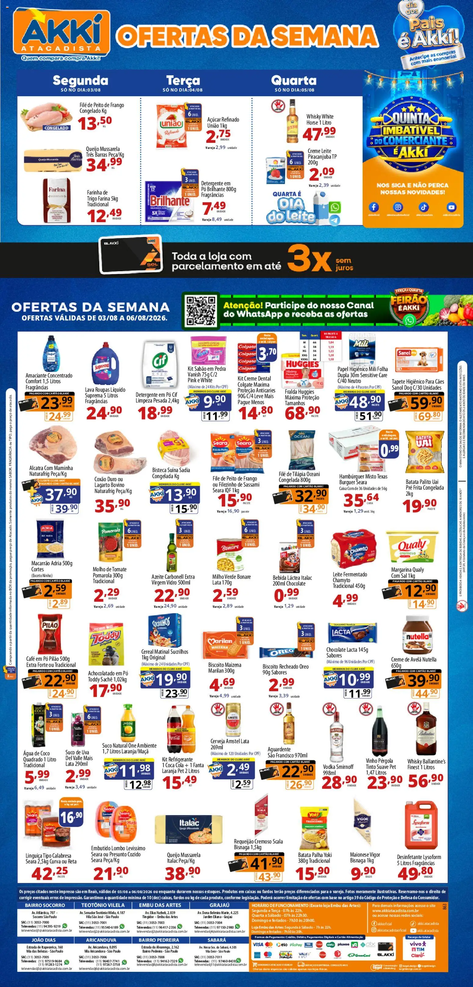 Pré-Visualização do folheto "Akki Atacadista - Ofertas da semana" da loja Akki Atacadista válido a partir de 03/08/2026