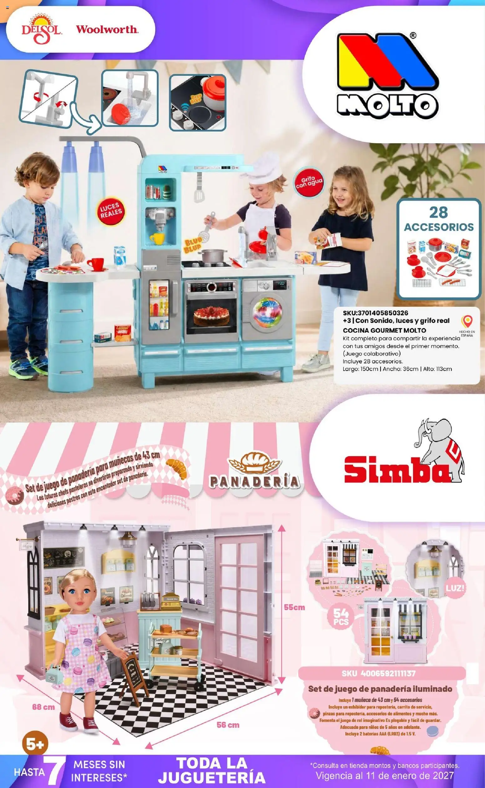 Vista previa las ofertas de la tienda Del Sol y Woolworth - Del Sol y Woolworth catálogo El Castillo del Juguete desde el 01/10/2026 - Juego, Agua, Panadería, Cocina, Alimentos, Grifo