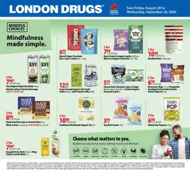 Un aperçu du dépliant London Drugs flyer - Mindful Choices Insert du magasin London Drugs est valide à partir 28 août 2026