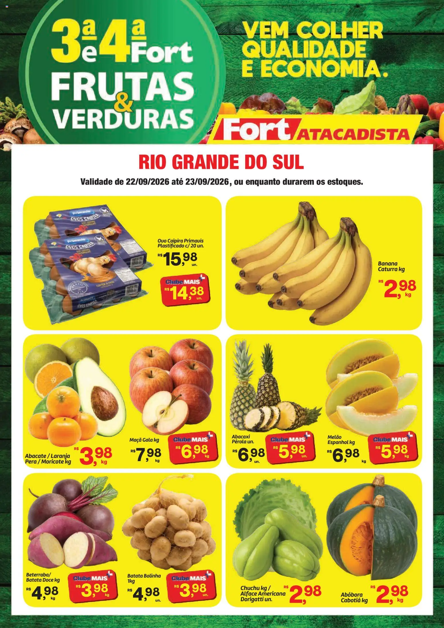 Pré-Visualização do folheto "Fort Atacadista ofertas Frutas, Verduras" da loja Fort Atacadista válido a partir de 22/09/2026