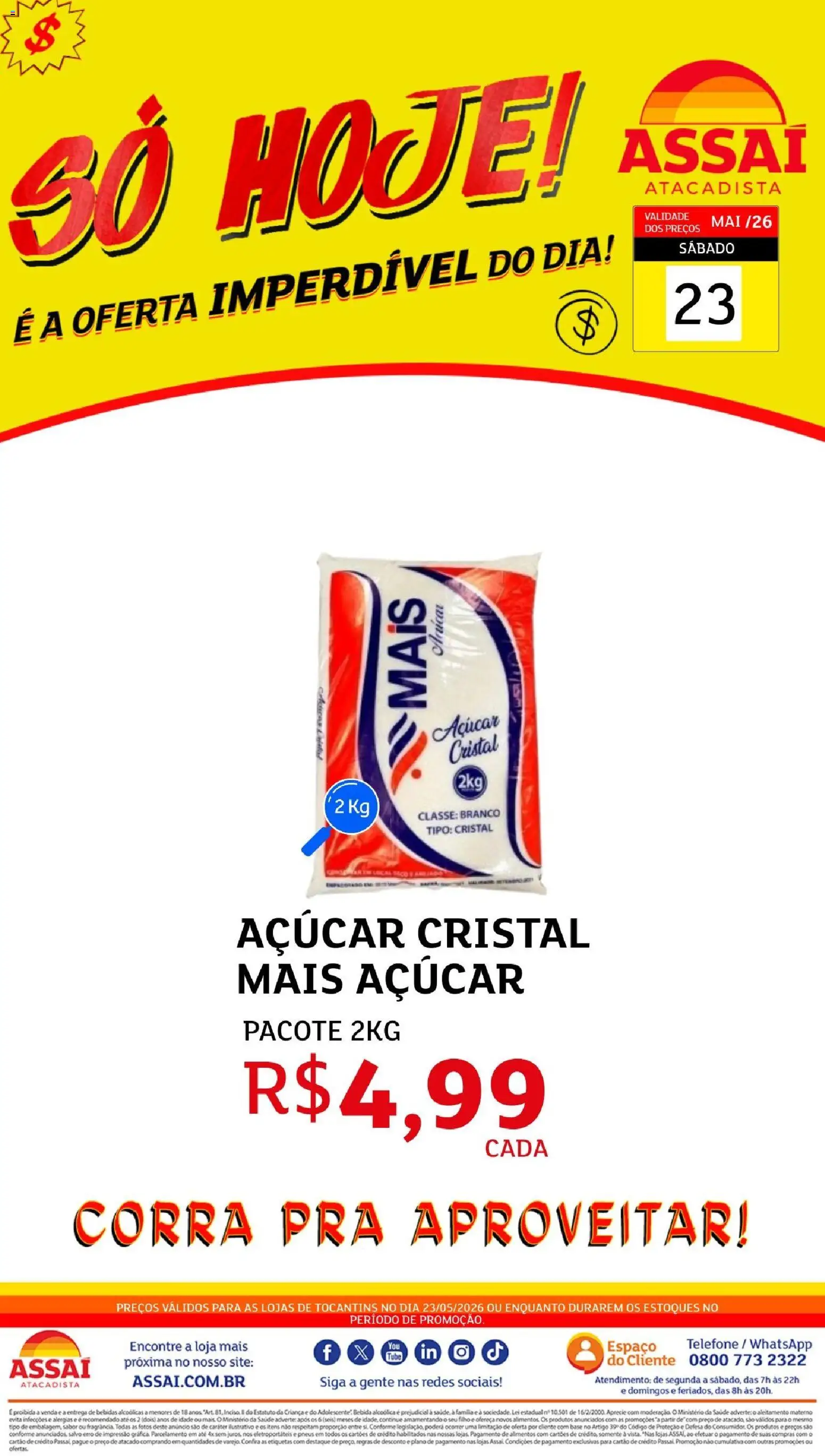 Pré-Visualização do folheto "Assaí Atacadista ofertas - TO" da loja Assaí Atacadista válido a partir de 23/05/2026