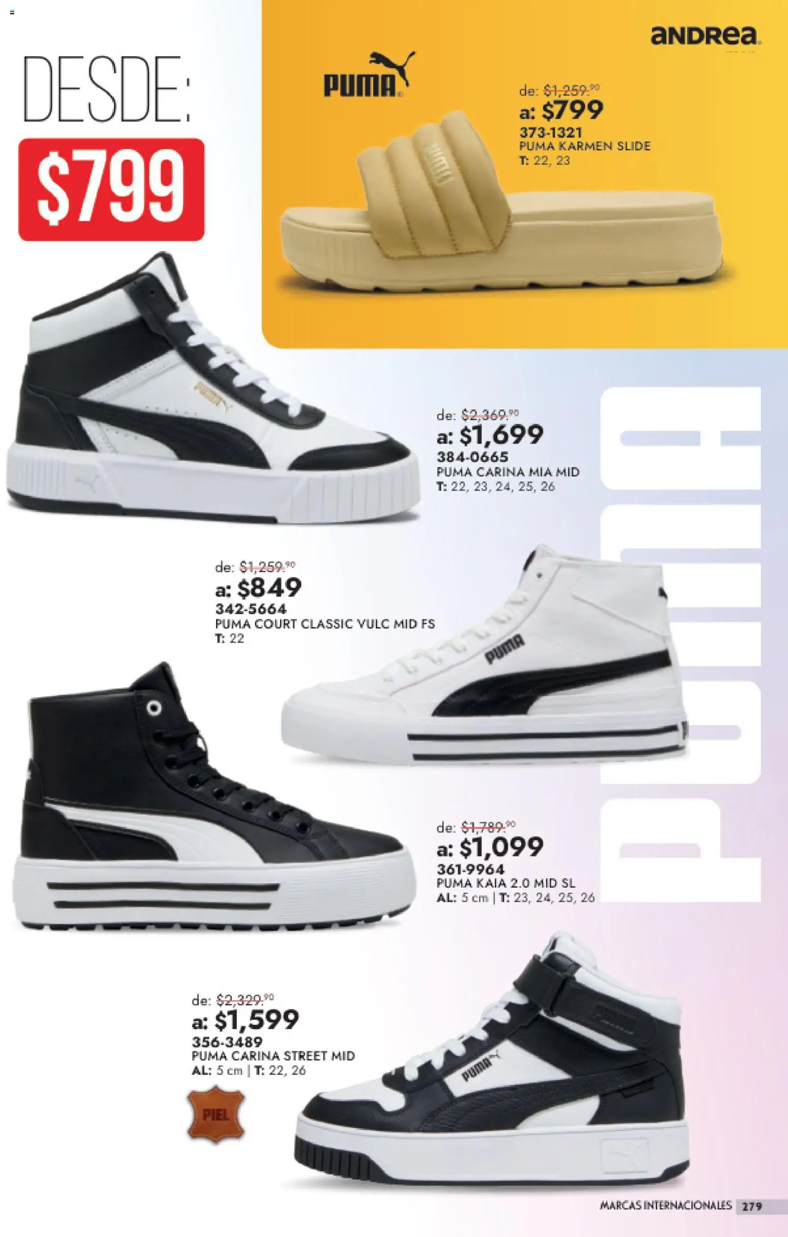 Vista previa las ofertas de la tienda Andrea - Andrea catálogo Outlet desde el 26/07/2026 