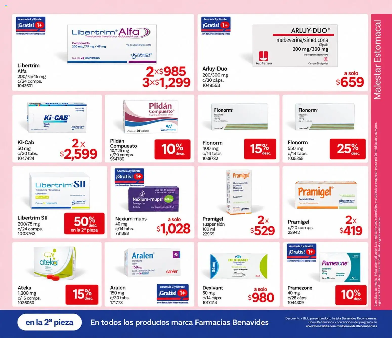 Vista previa las ofertas de la tienda Farmacia Benavides - Farmacia Benavides catálogo desde el 01/10/2026 
