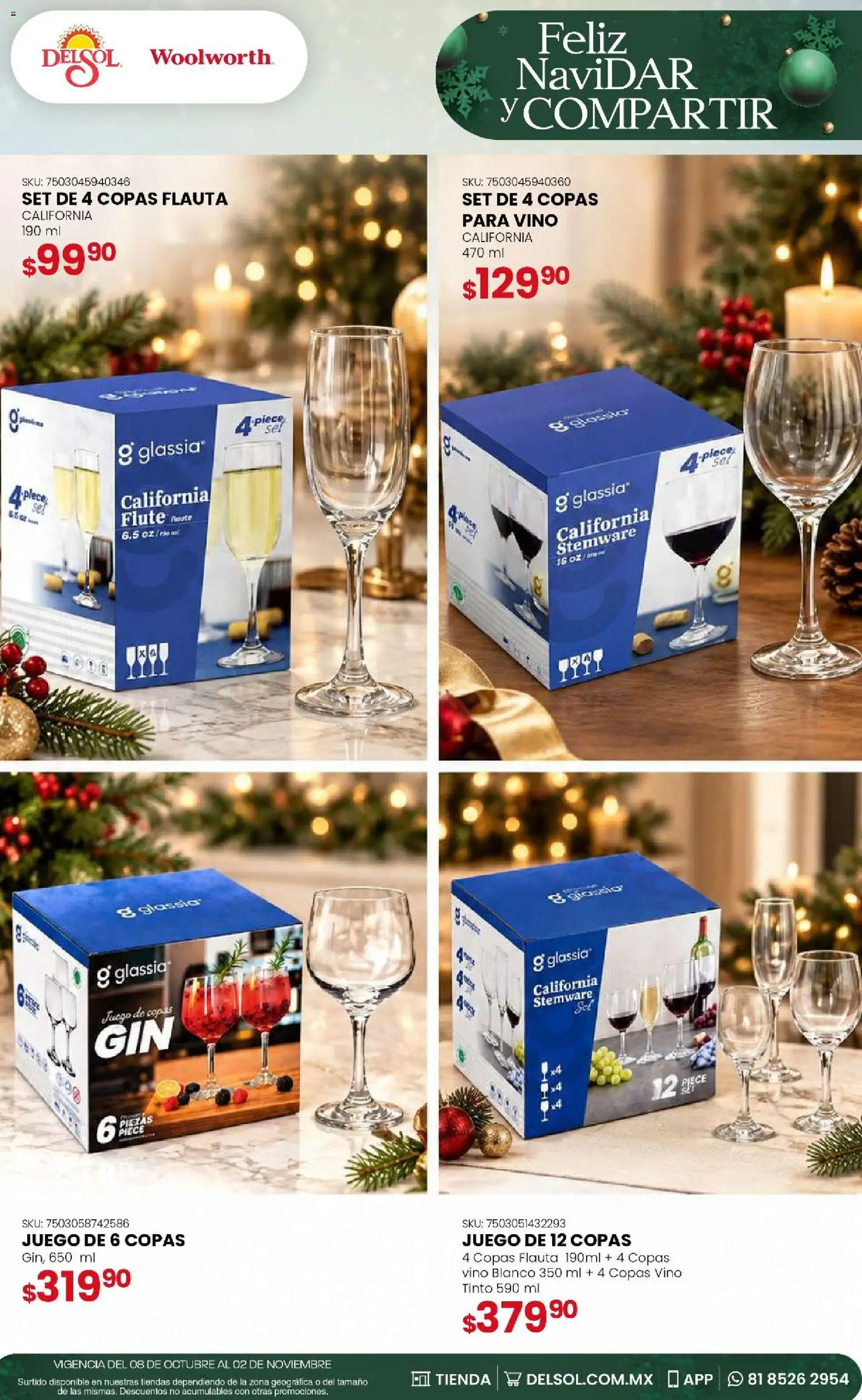 Vista previa las ofertas de la tienda Del Sol y Woolworth - Del Sol y Woolworth - Feliz NaviDar y Compartir desde el 08/10/2026 