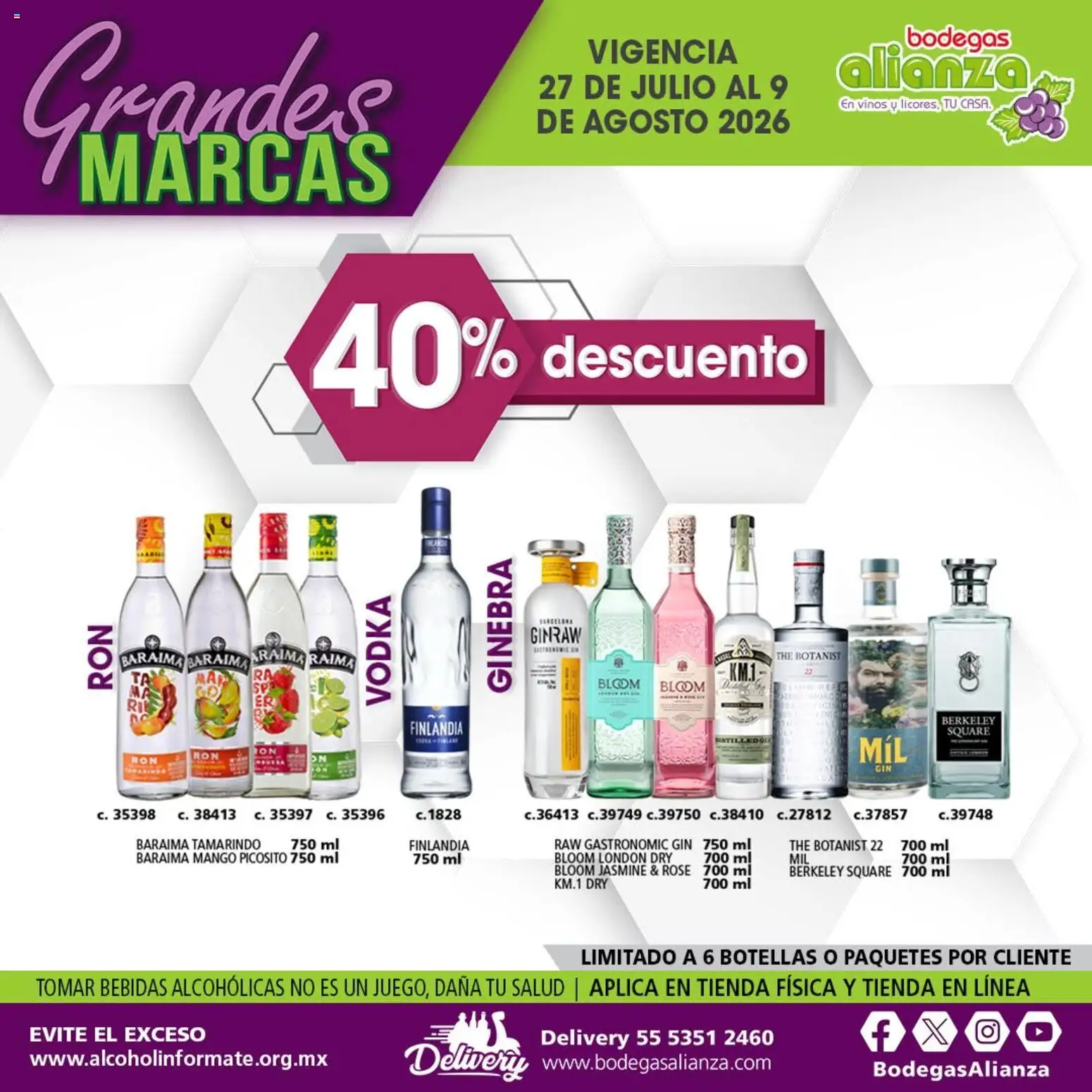 Vista previa las ofertas de la tienda Bodegas Alianza - Bodegas Alianza catálogo Grandes Marcas desde el 27/07/2026 