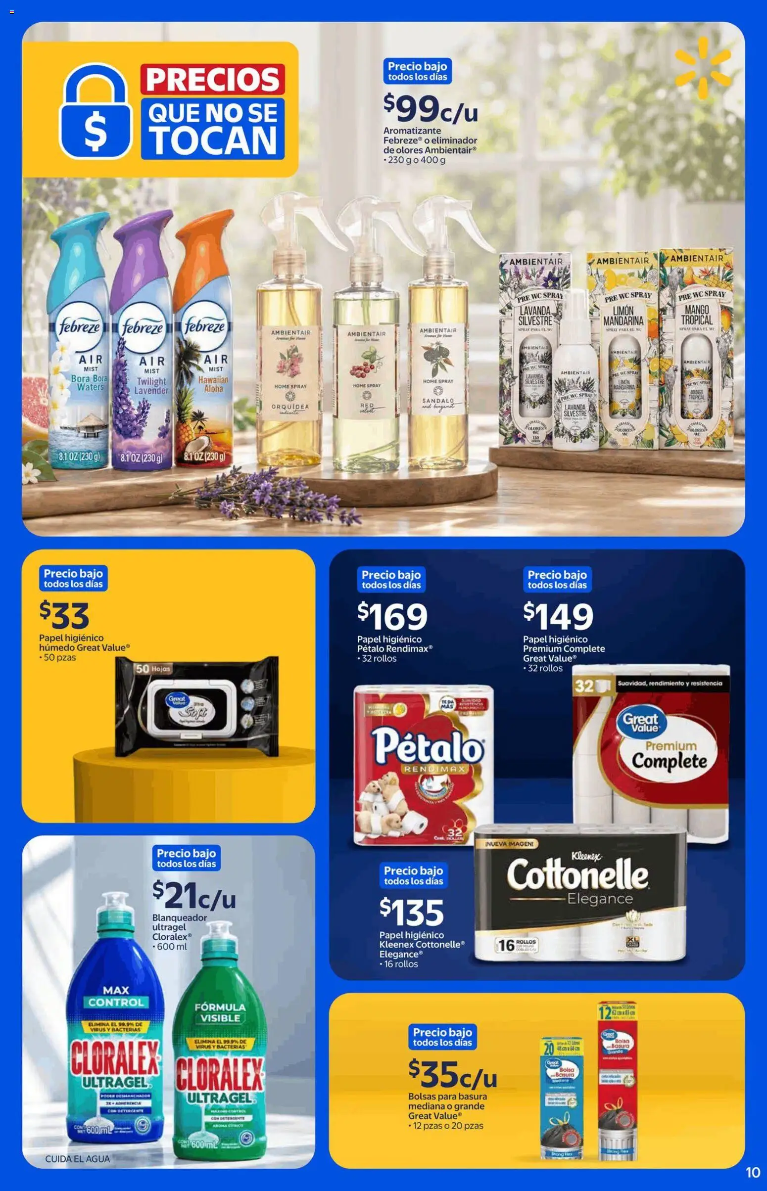 Vista previa las ofertas de la tienda Walmart - Walmart folleto Precios que no se tocan desde el 21/09/2026 - Agua, Mango, Orquídea, Té, Bolsa, Papel higiénico, Detergente, Bolsas para basura