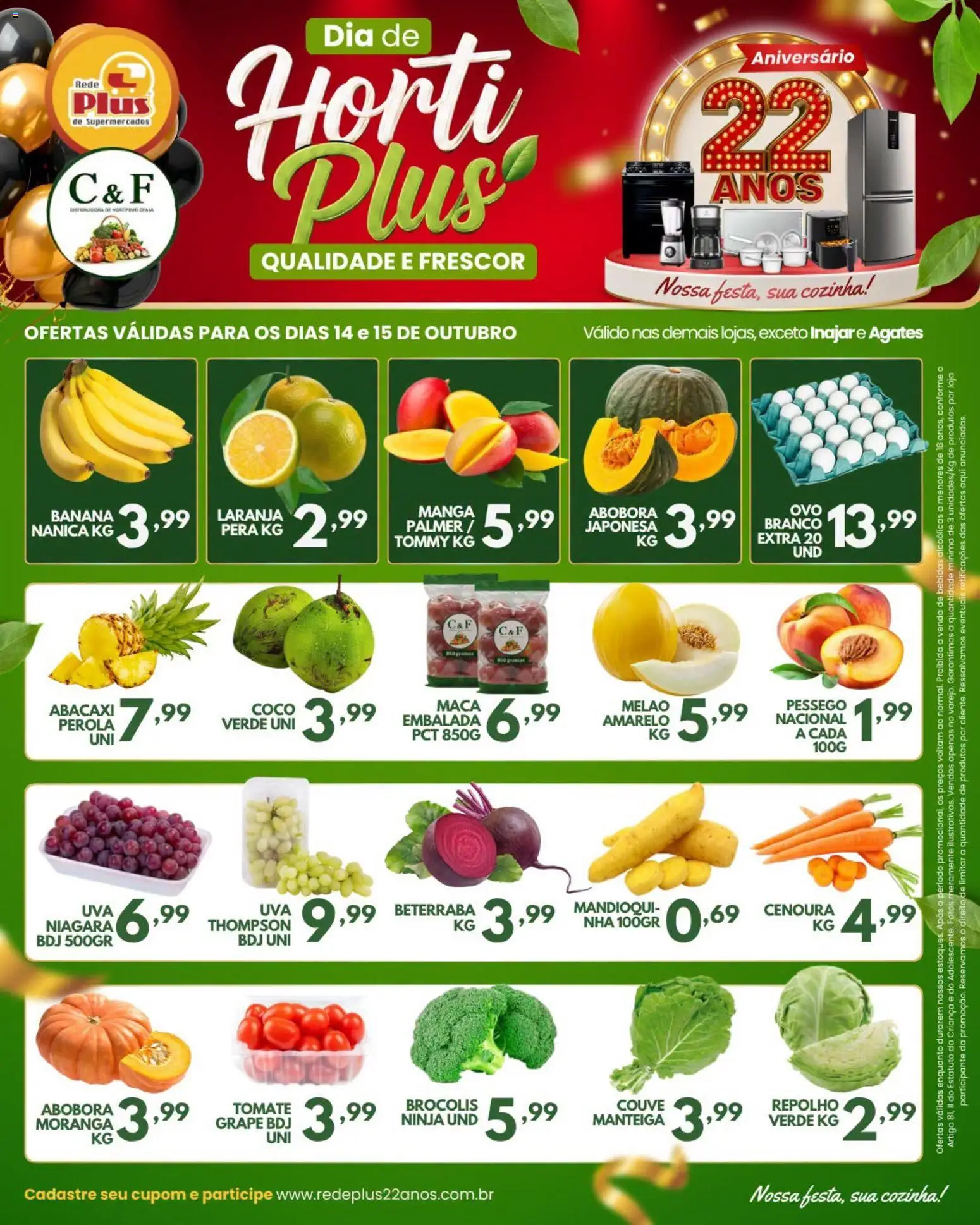 Pré-Visualização do folheto "Rede Plus Supermercados - Ofertas da semana" da loja Rede Plus Supermercados válido a partir de 14/10/2026