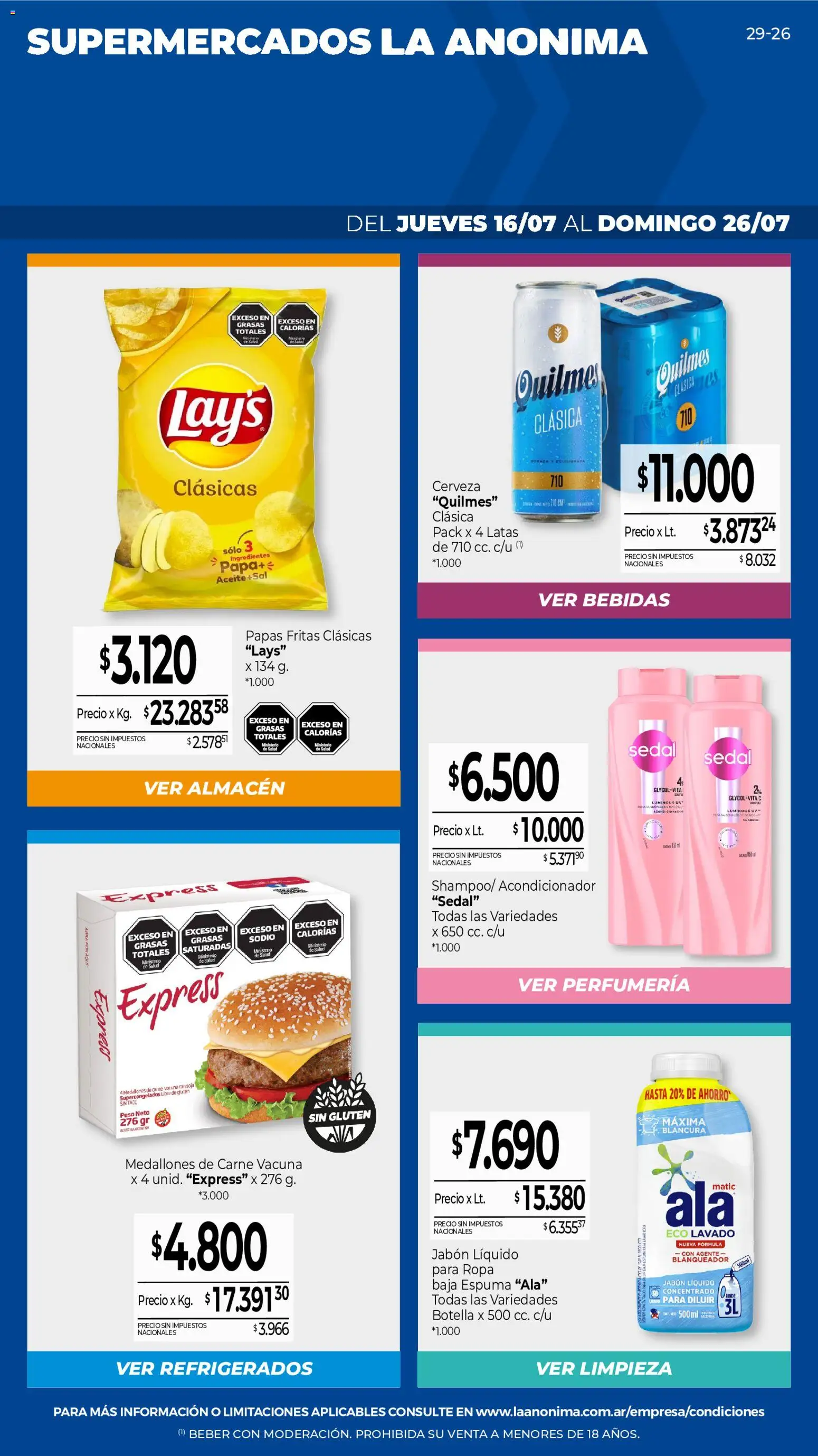 Vista previa del folleto de la tienda La Anonima válido desde el 16/07/2026 