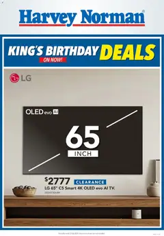 Preview of catalogue Harvey Norman King's Birthday Deals on TV and Sounds from shop Harvey Norman valid 30 May 2026