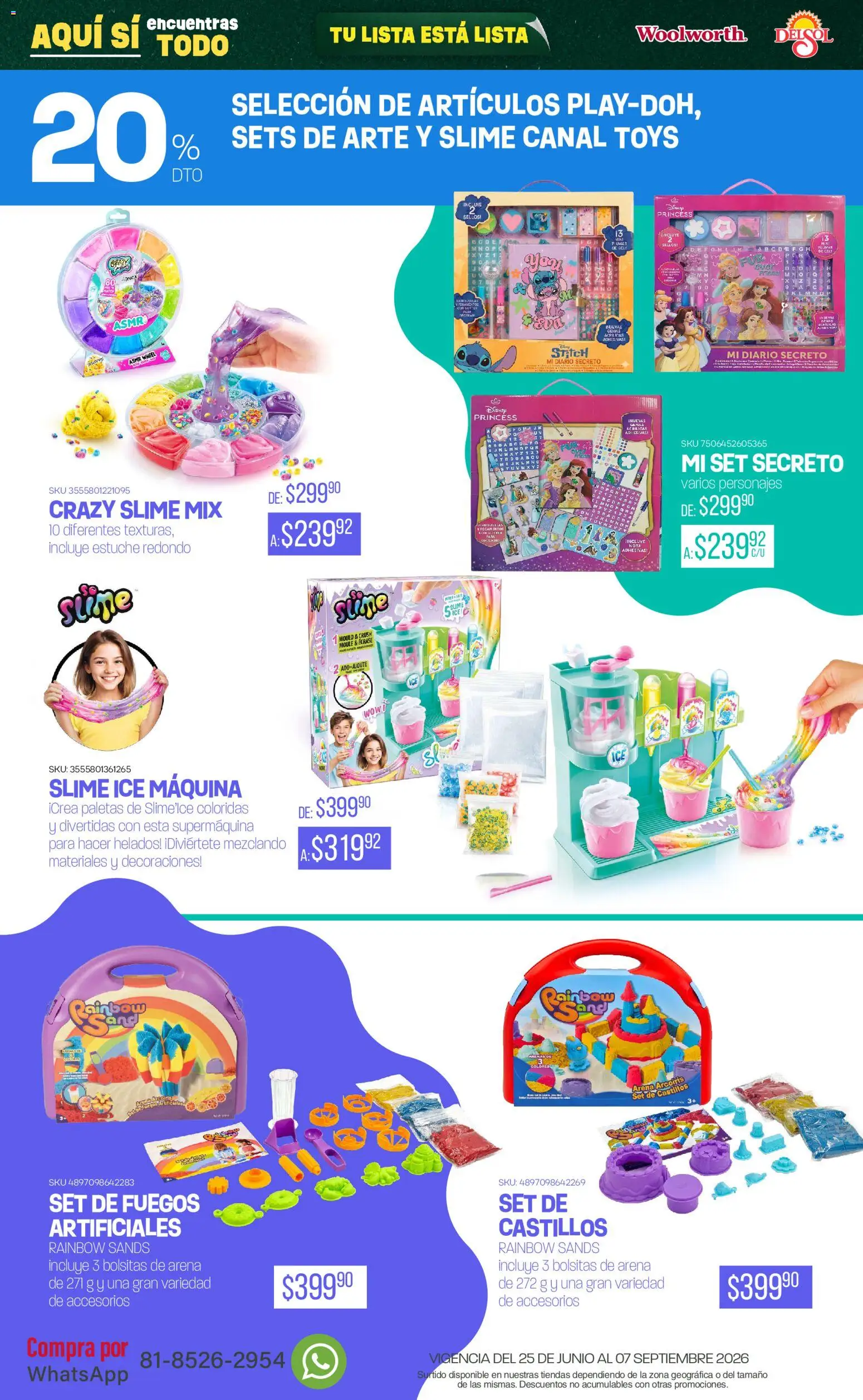 Vista previa las ofertas de la tienda Del Sol y Woolworth - Del Sol y Woolworth catálogo Back To School desde el 25/06/2026 