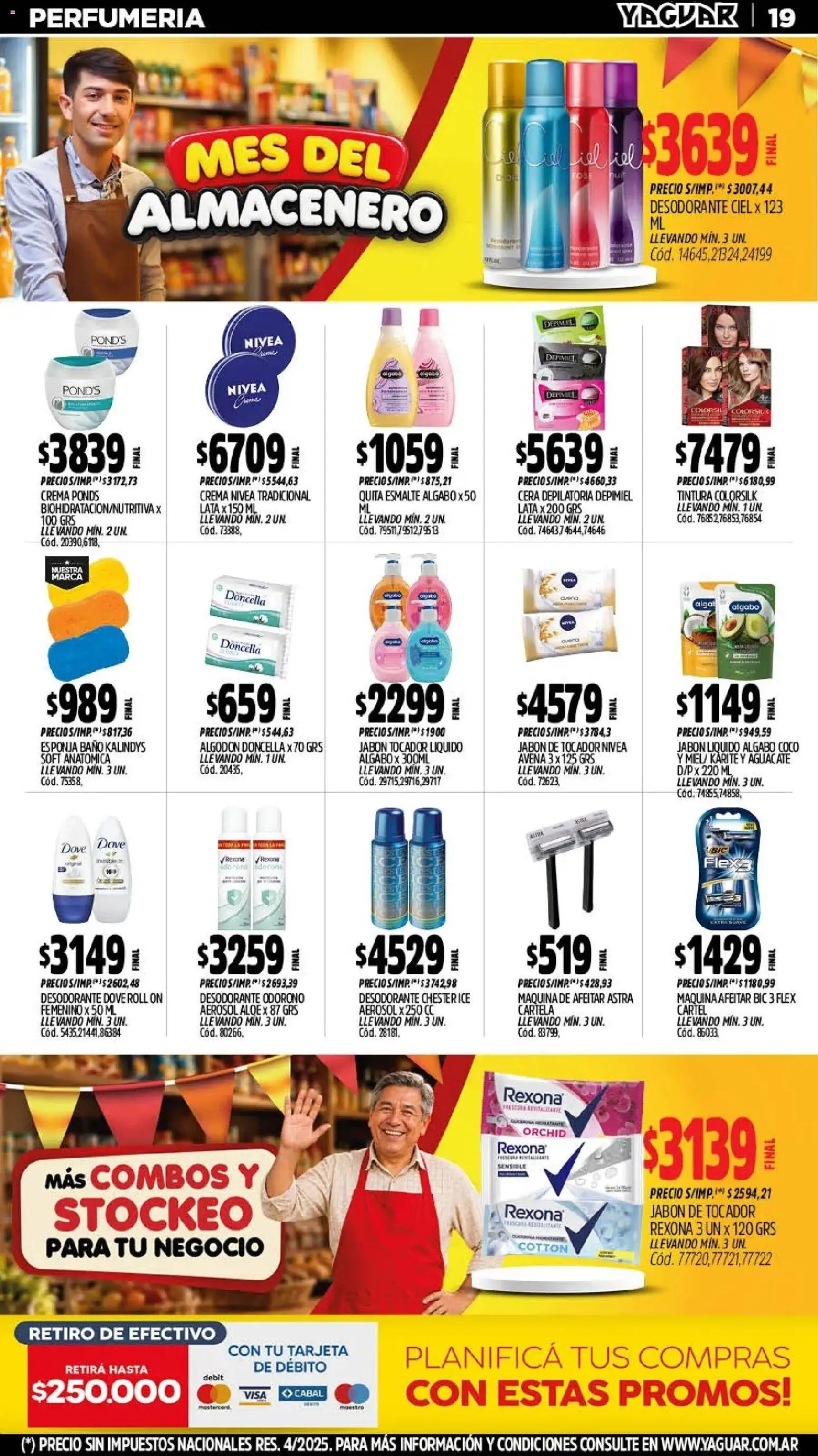 Vista previa del folleto de la tienda Yaguar válido desde el 28/09/2026 - Coco, Avena, Crema, Algodón, Desodorante, Maquina de afeitar, Tintura, Esponja