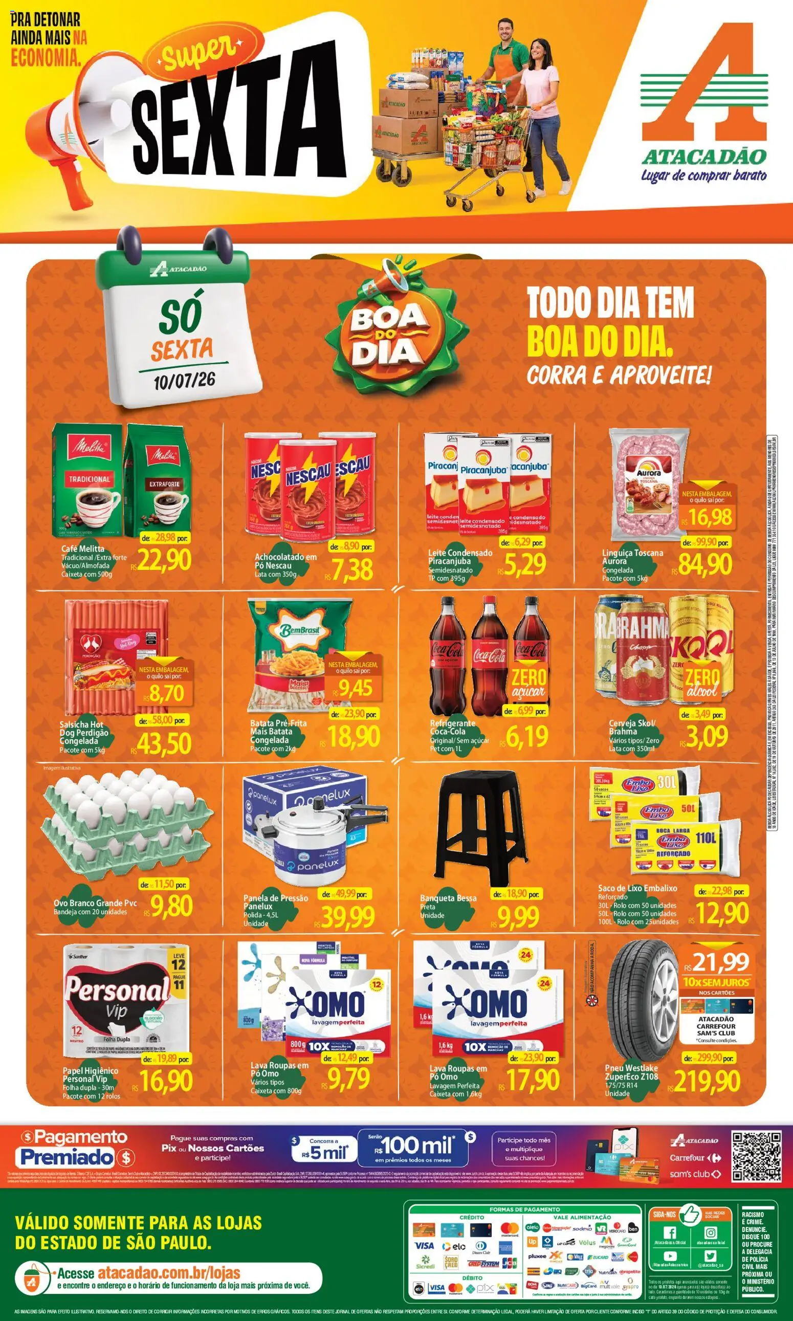 Pré-Visualização do folheto "Atacadão ofertas - SP" da loja Atacadão válido a partir de 10/07/2026