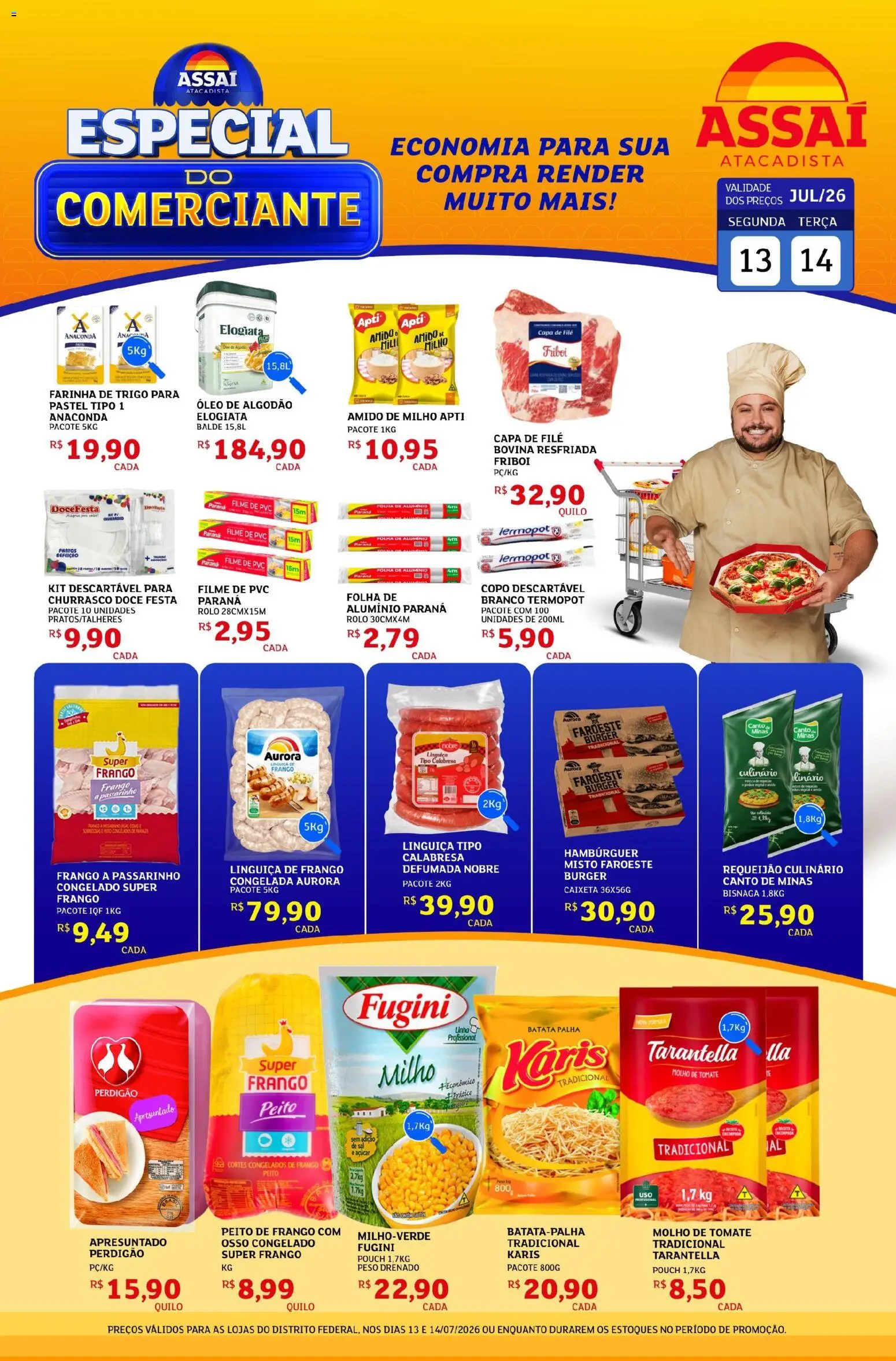 Pré-Visualização do folheto "Assaí Atacadista ofertas - DF" da loja Assaí Atacadista válido a partir de 13/07/2026