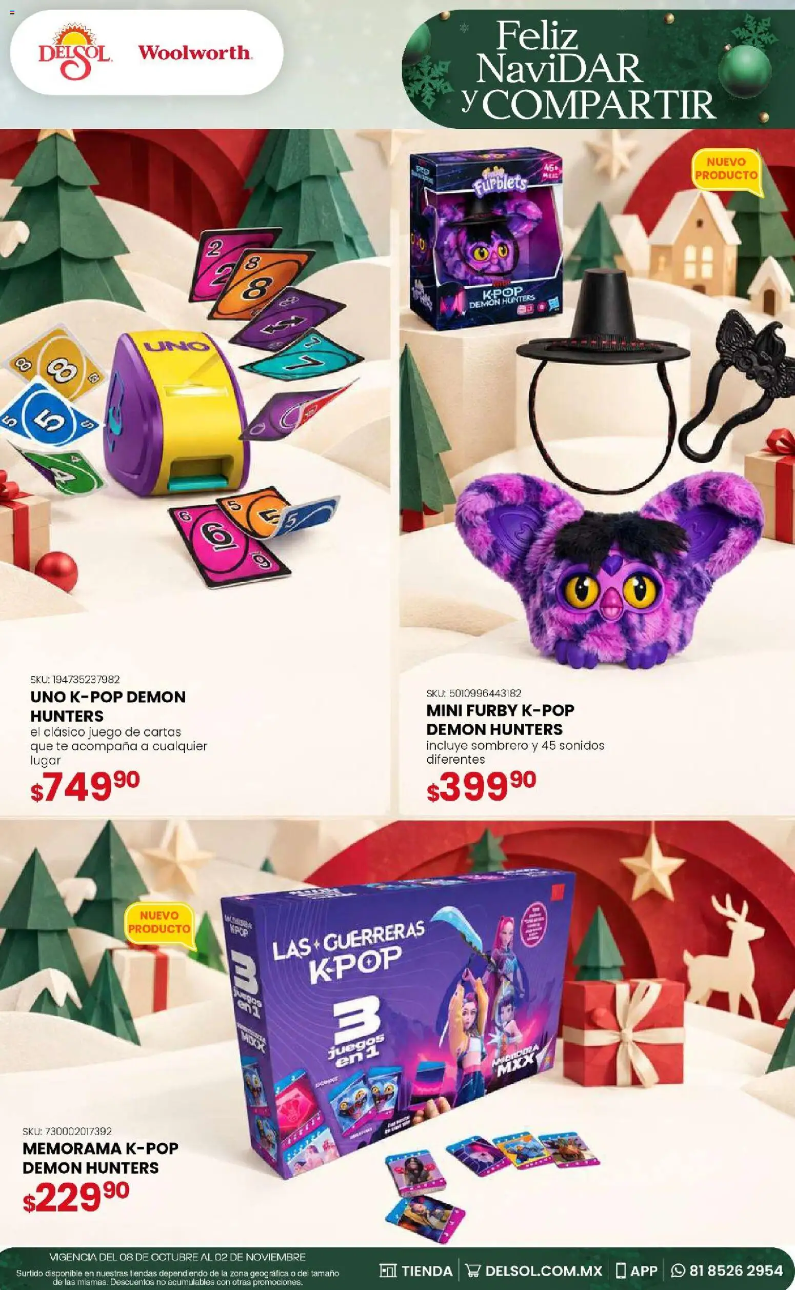 Vista previa las ofertas de la tienda Del Sol y Woolworth - Del Sol y Woolworth - Feliz NaviDar y Compartir desde el 08/10/2026 
