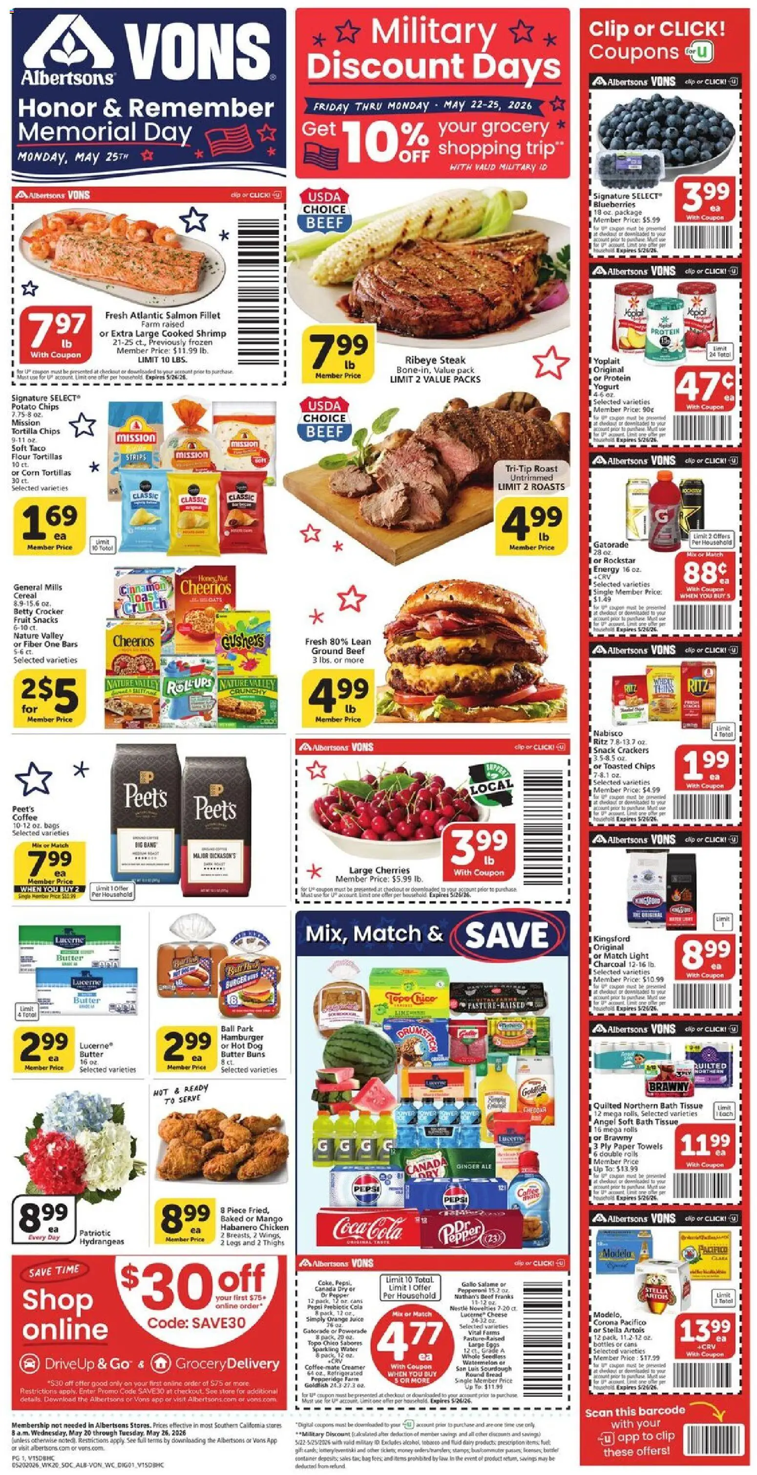 Ad Preview of Vons Vons Weekly Ad from 05/20/2026