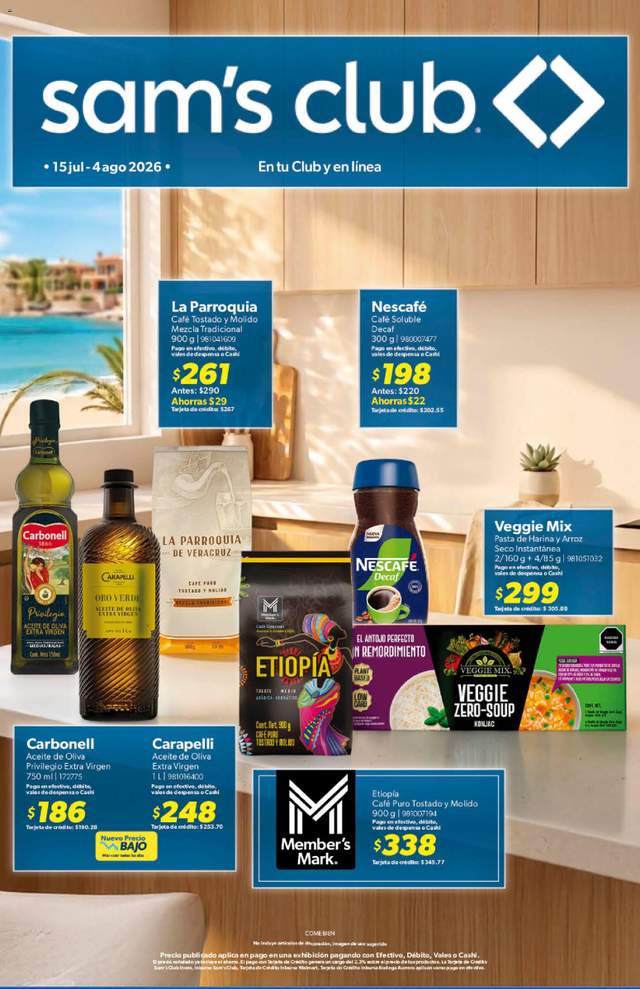Nuevo catálogo de Sam's Club a partir del 15/07
