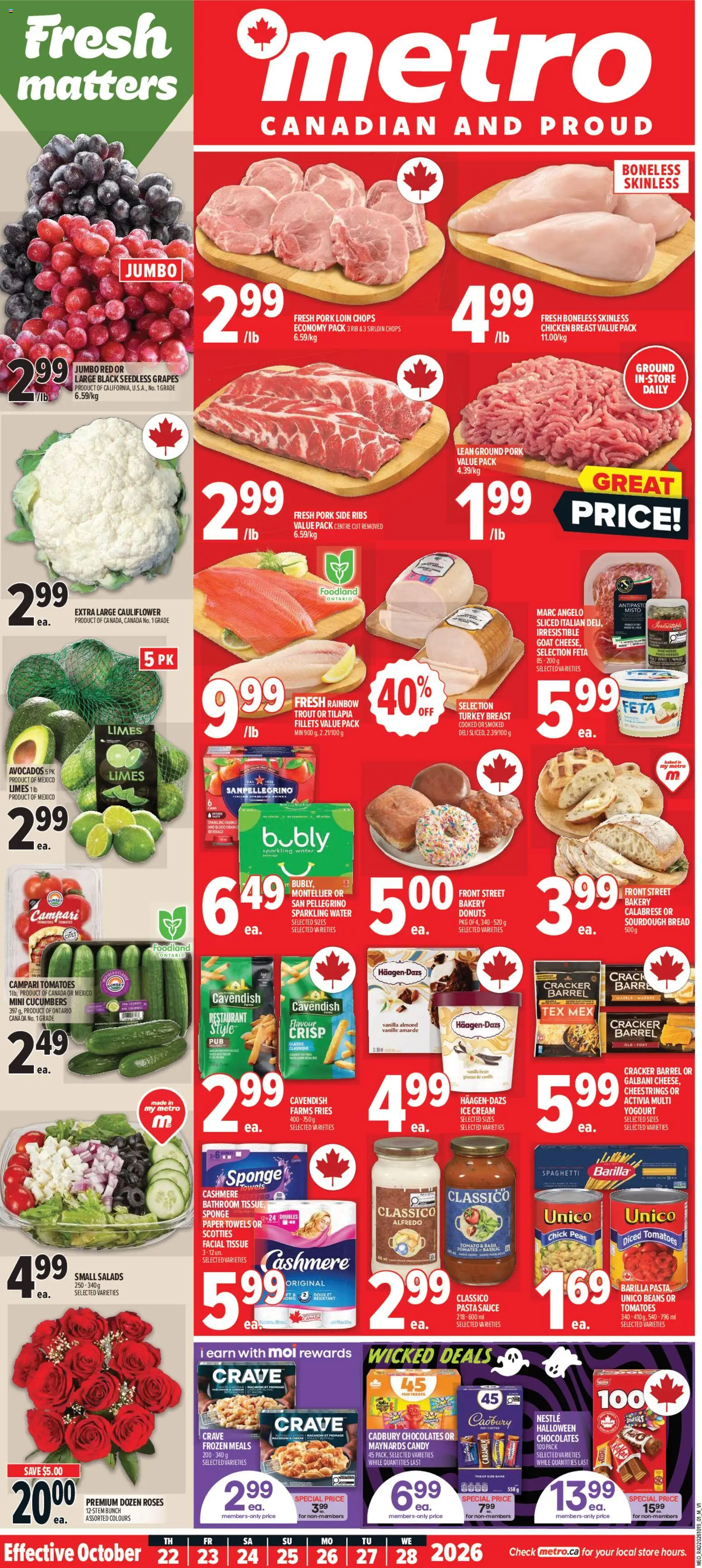 Preview of leaflet Metro weekly flyer / circulaire from shop Metro is valid from Oct 22, 2026