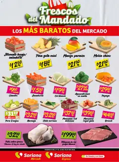 Vista previa las ofertas de la tienda Soriana - Soriana Frescos del Mandado Mercado: Coah, Chih y Dur (excepto Torreón y Saltillo) desde el 21/07/2026 
