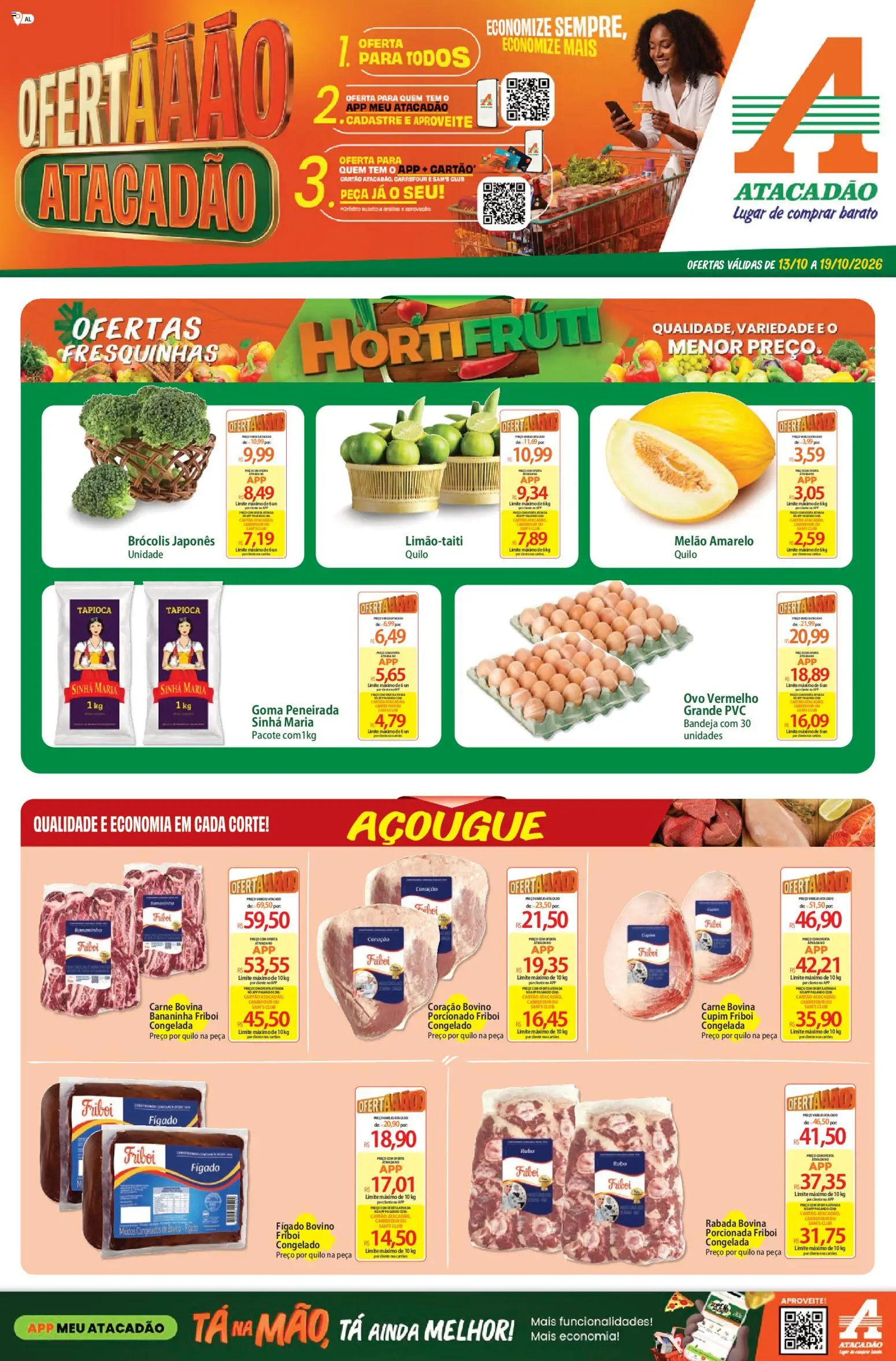Pré-Visualização do folheto "Atacadão ofertas - AL" da loja Atacadão válido a partir de 13/10/2026
