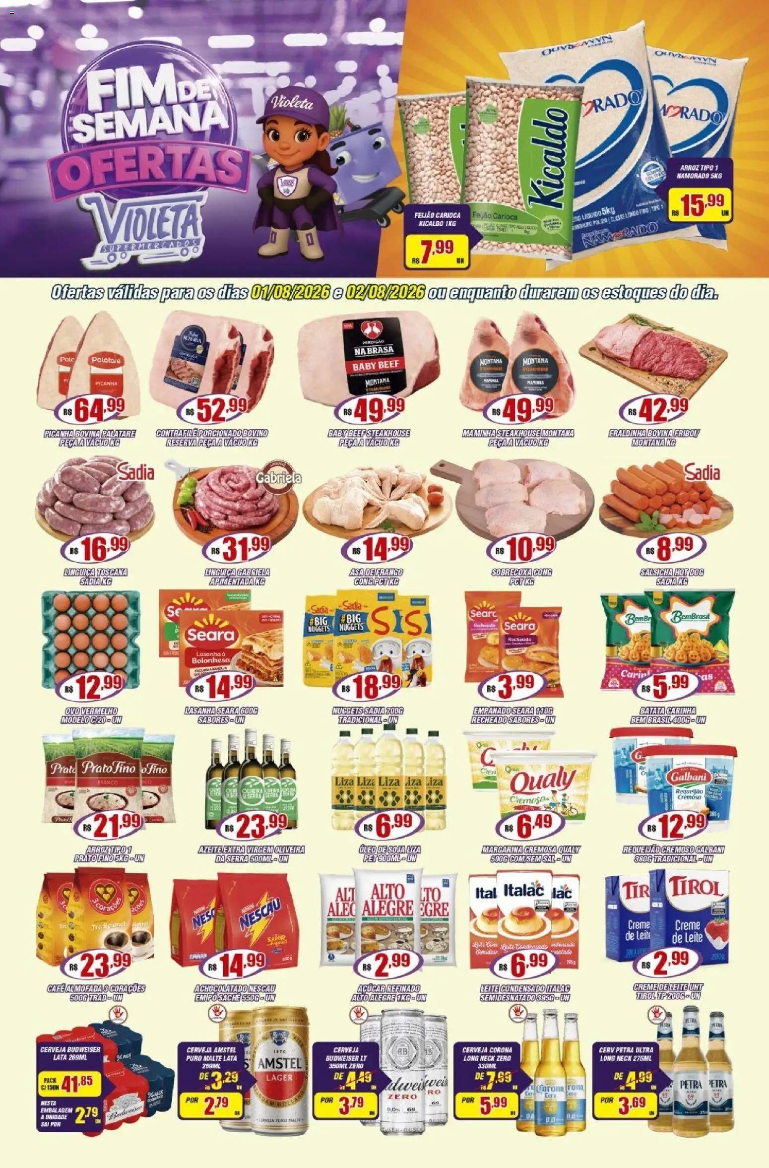 Pré-Visualização do folheto "Violeta Supermercados - Ofertas da semana" da loja Violeta Supermercados válido a partir de 01/08/2026