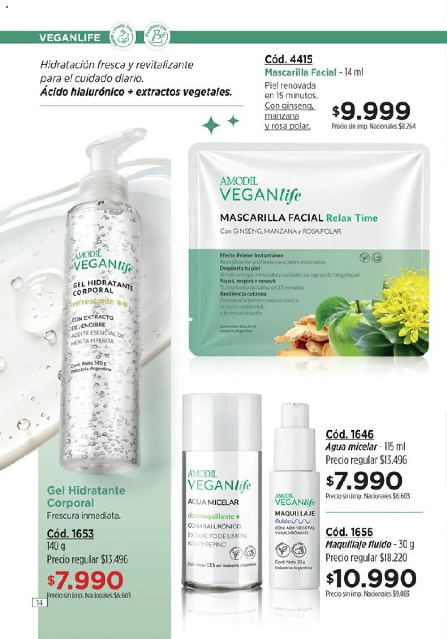 Vista previa del folleto de la tienda Amodil válido desde el 01/10/2026 - Agua, Maquillaje, Jengibre, Manzana, Aceite, Pepino, Mascarilla, Desmaquillante