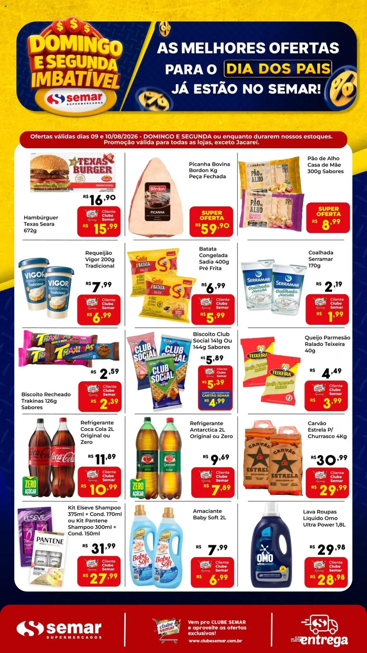 Pré-Visualização do folheto "Semar Supermercado - Ofertas da semana" da loja Semar Supermercado válido a partir de 09/08/2026
