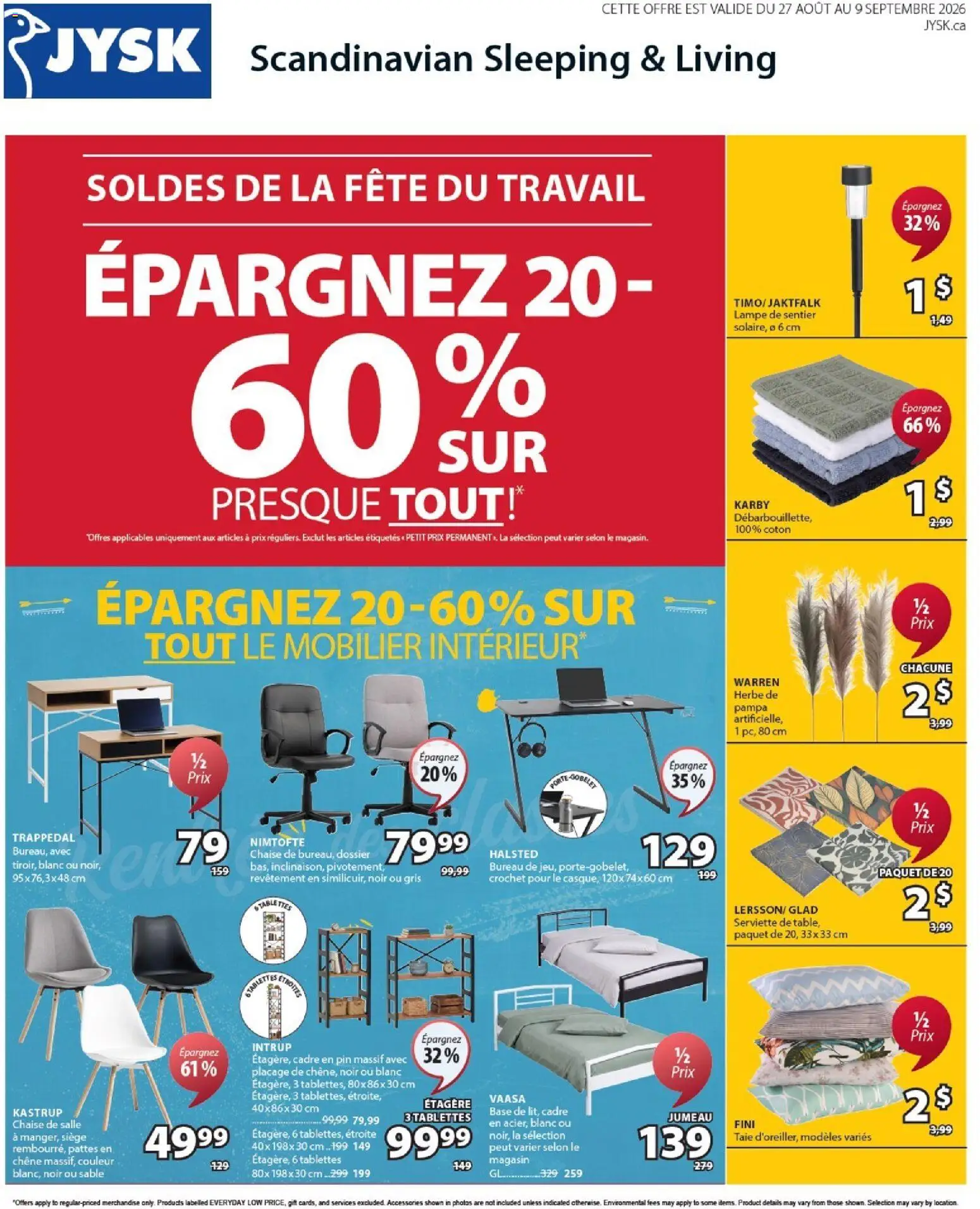 Preview of leaflet JYSK circulaire from shop JYSK is valid from Aug 27, 2026