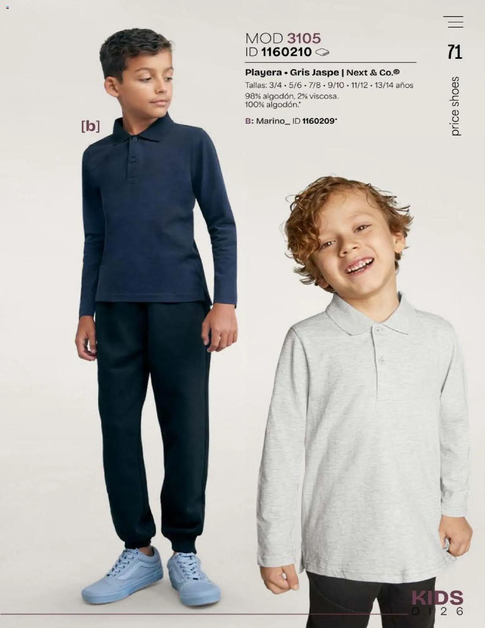 Vista previa las ofertas de la tienda Price Shoes - Price Shoes catálogo Kids desde el 01/10/2026 - Playera, Algodón