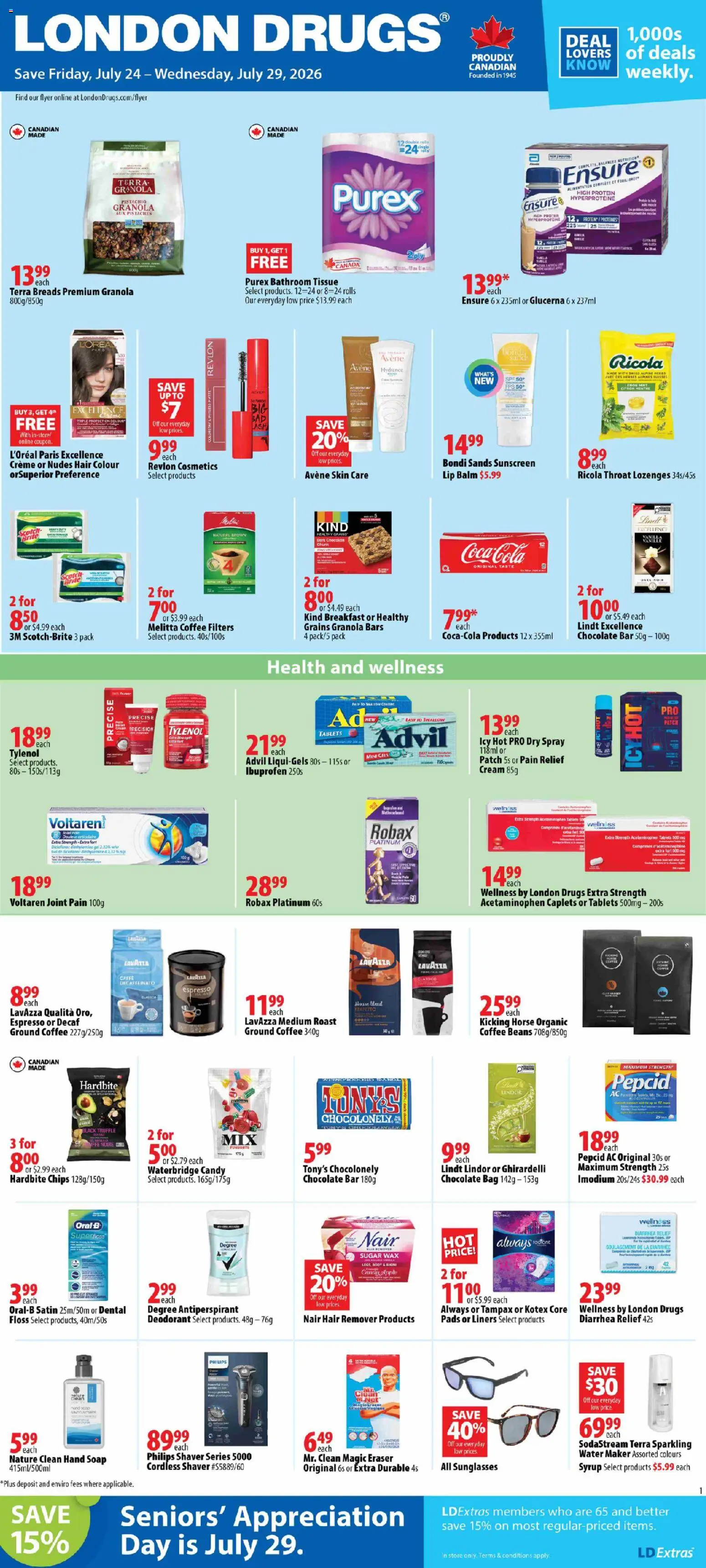 Preview of leaflet London Drugs weekly flyer / circulaire from shop London Drugs is valid from Jul 24, 2026