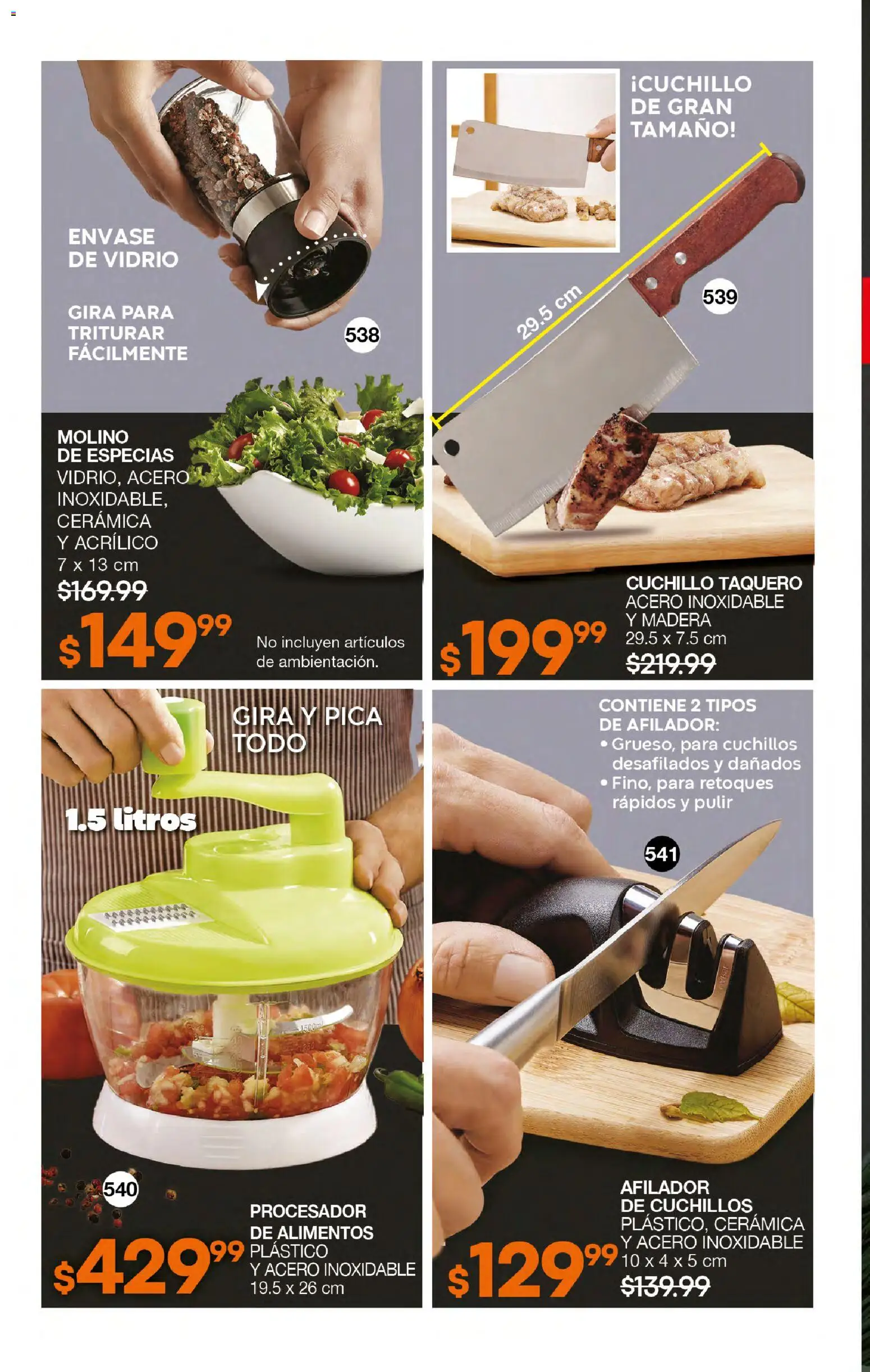 Vista previa las ofertas de la tienda Fuller - Campaña 23 2026 desde el 18/02/2026 - Alimentos, Especias, Molino de especias, Cuchillos, Cuchillo