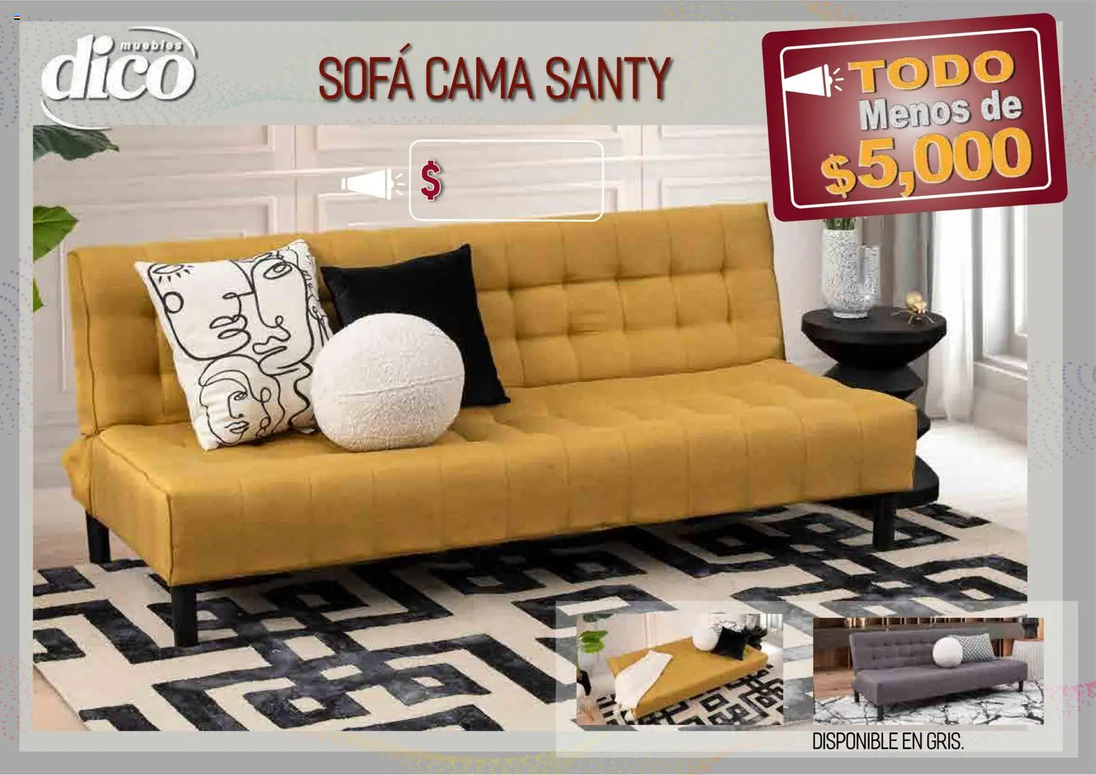 Vista previa las ofertas de la tienda Muebles Dico - Muebles Dico catálogo Todo menos de 5000 Pacifico desde el 09/04/2026 