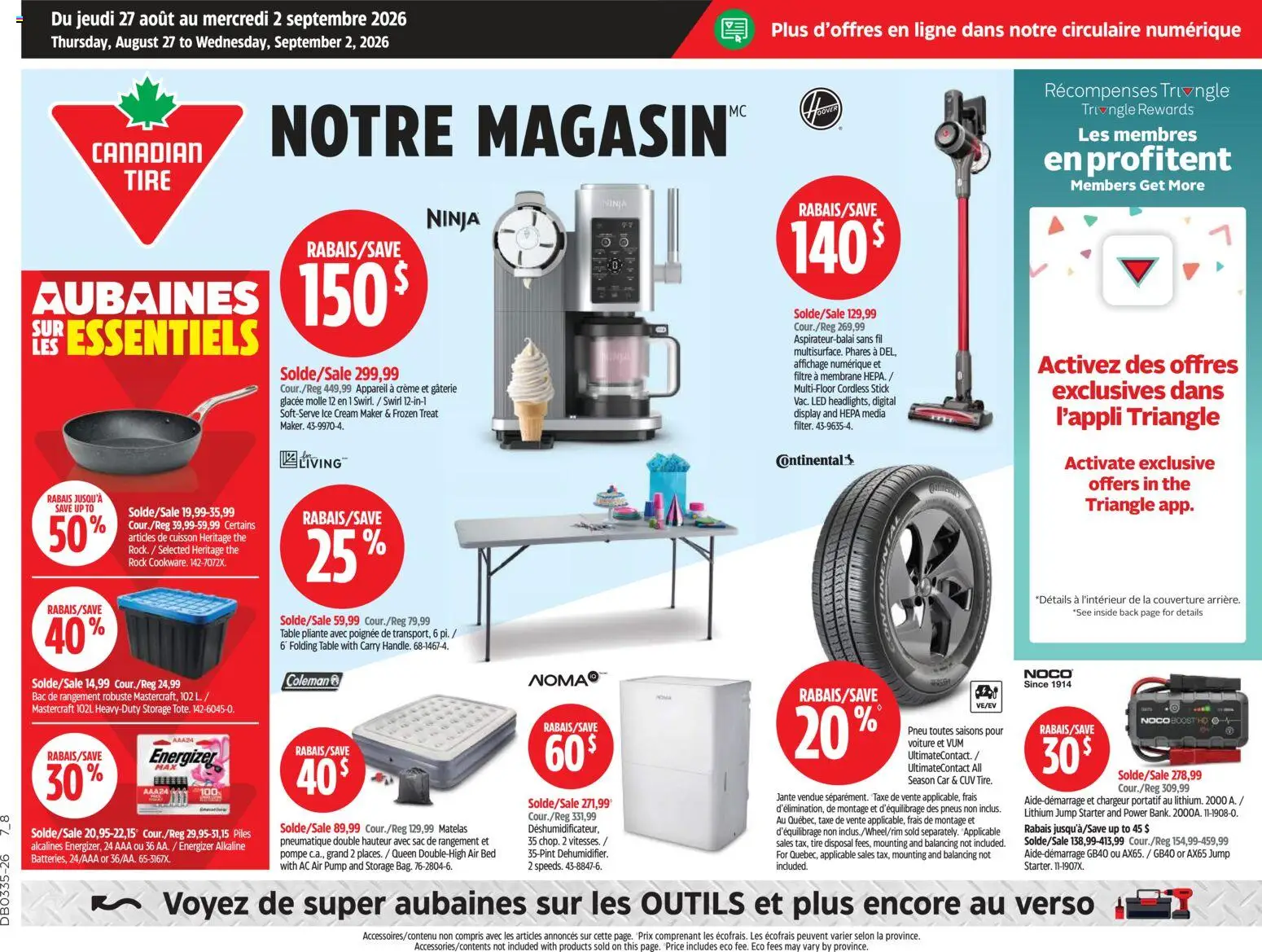 Preview of leaflet Canadian Tire circulaire from shop Canadian Tire is valid from Aug 27, 2026