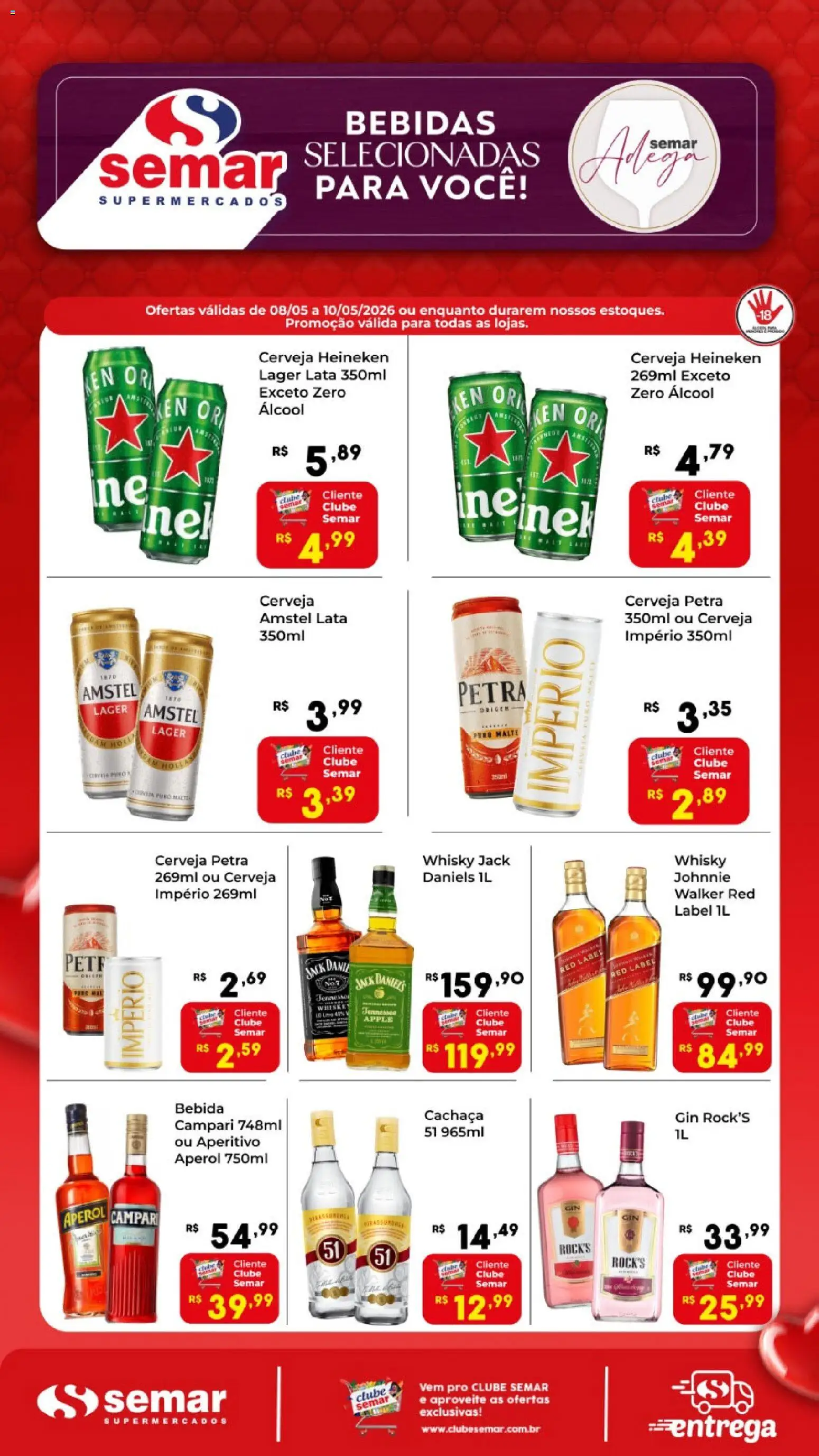 Pré-Visualização do folheto "Semar Supermercado ofertas Adega" da loja Semar Supermercado válido a partir de 08/05/2026