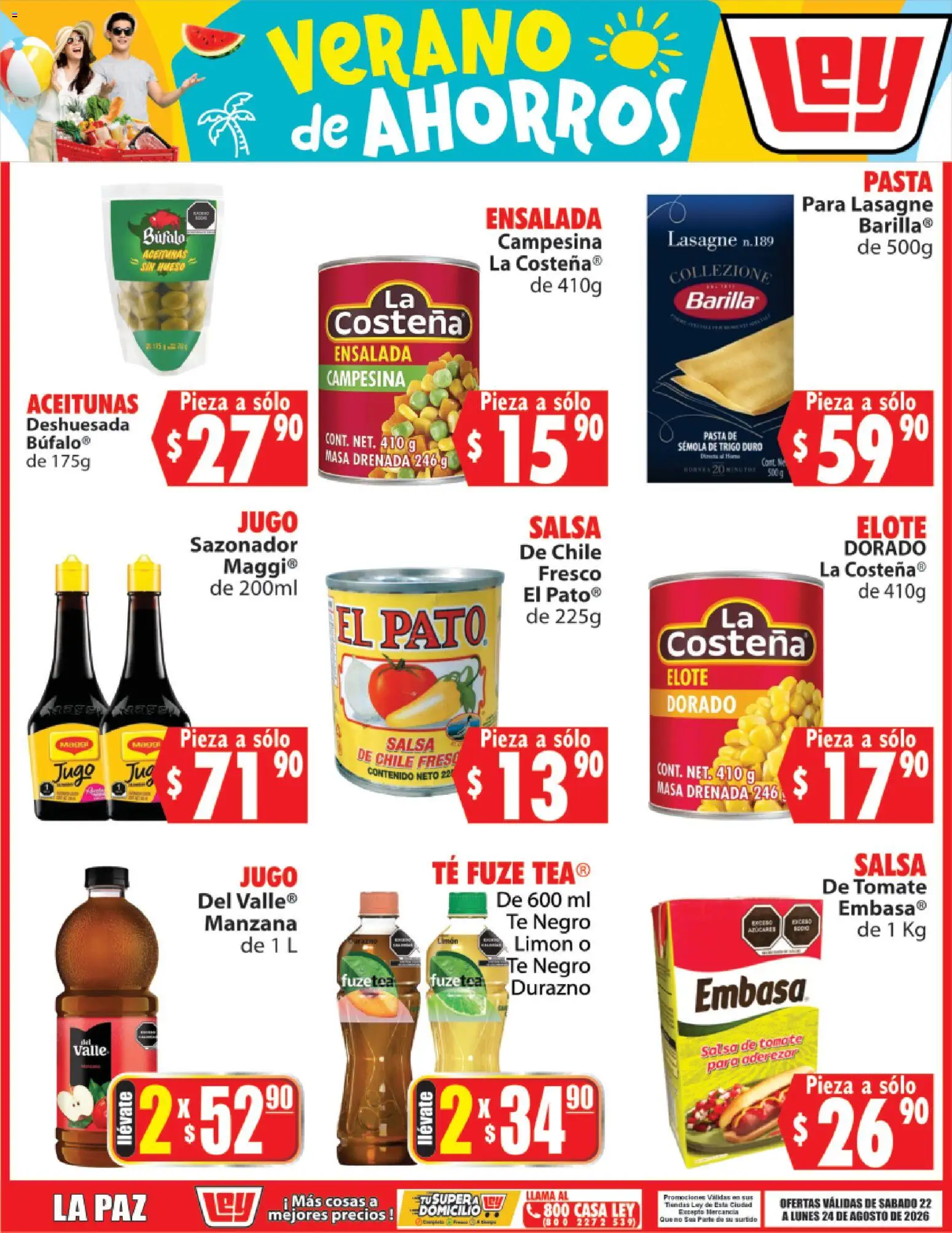 Vista previa las ofertas de la tienda Casa Ley - Casa Ley folleto Verano de ahorros desde el 22/08/2026 