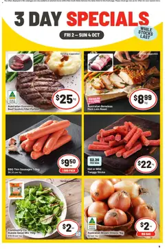 Preview of catalogue IGA catalogue 3Day Specials Hackett from shop IGA valid 02/10/2026
