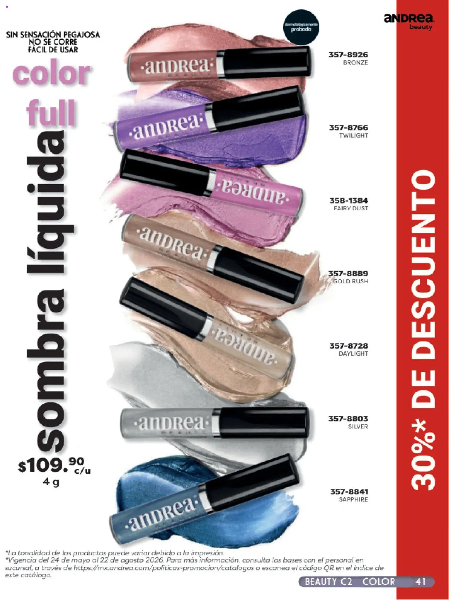 Vista previa las ofertas de la tienda Andrea - Andrea catálogo Beauty desde el 24/05/2026 - Sombra