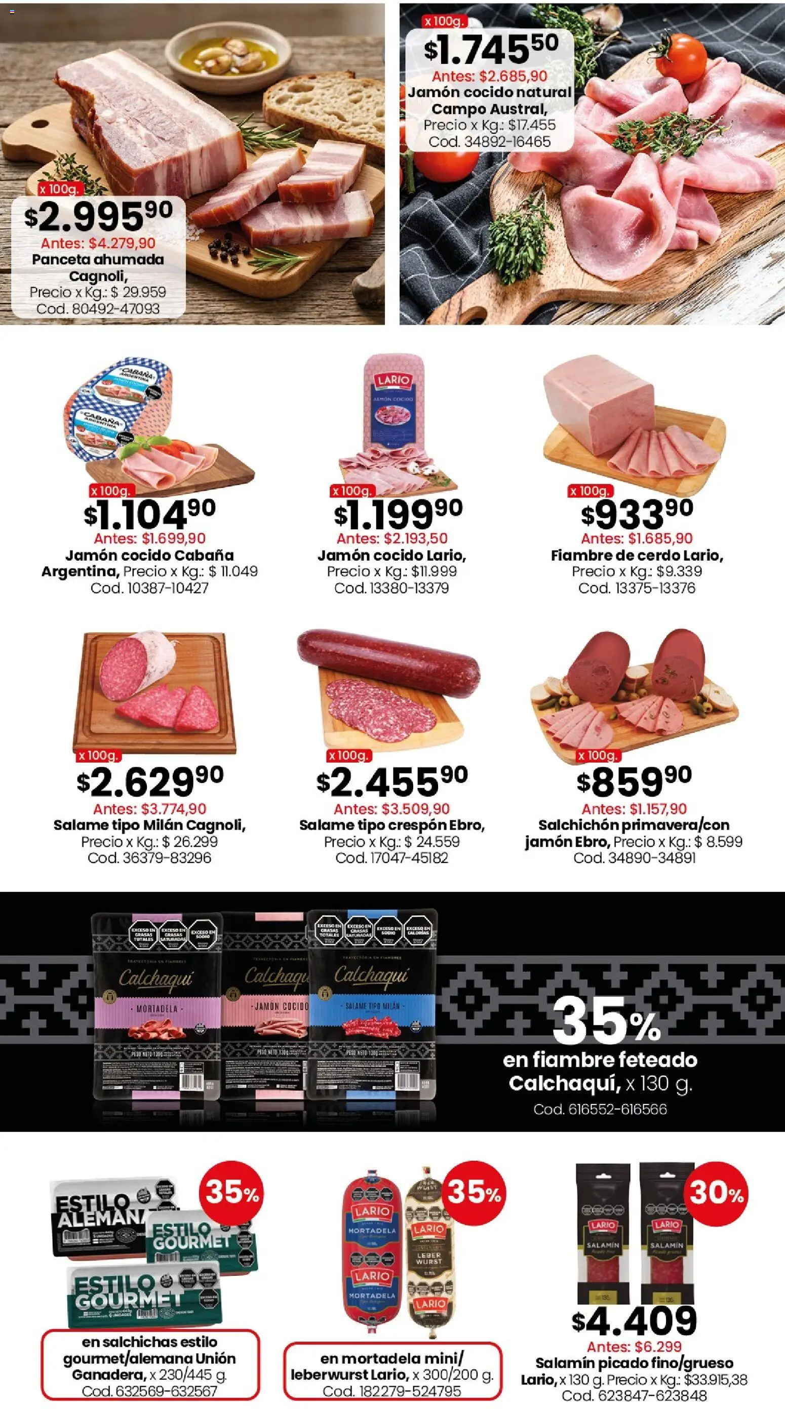 Vista previa del folleto de la tienda Coto válido desde el 17/08/2026 - Cerdo, Mortadela, Salame, Jamón cocido, Jamón, Salchichas, Salami, Pancetta