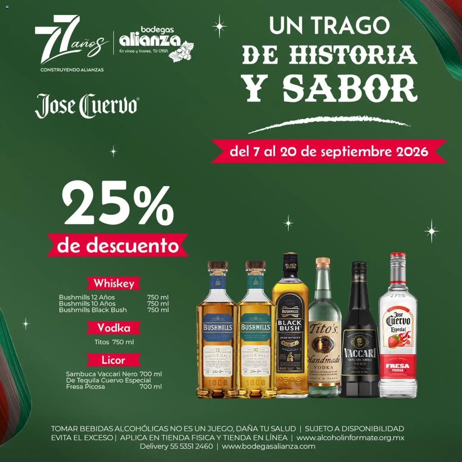 Vista previa las ofertas de la tienda Bodegas Alianza - Bodegas Alianza Aprovecha las promociones de temporada desde el 07/09/2026 