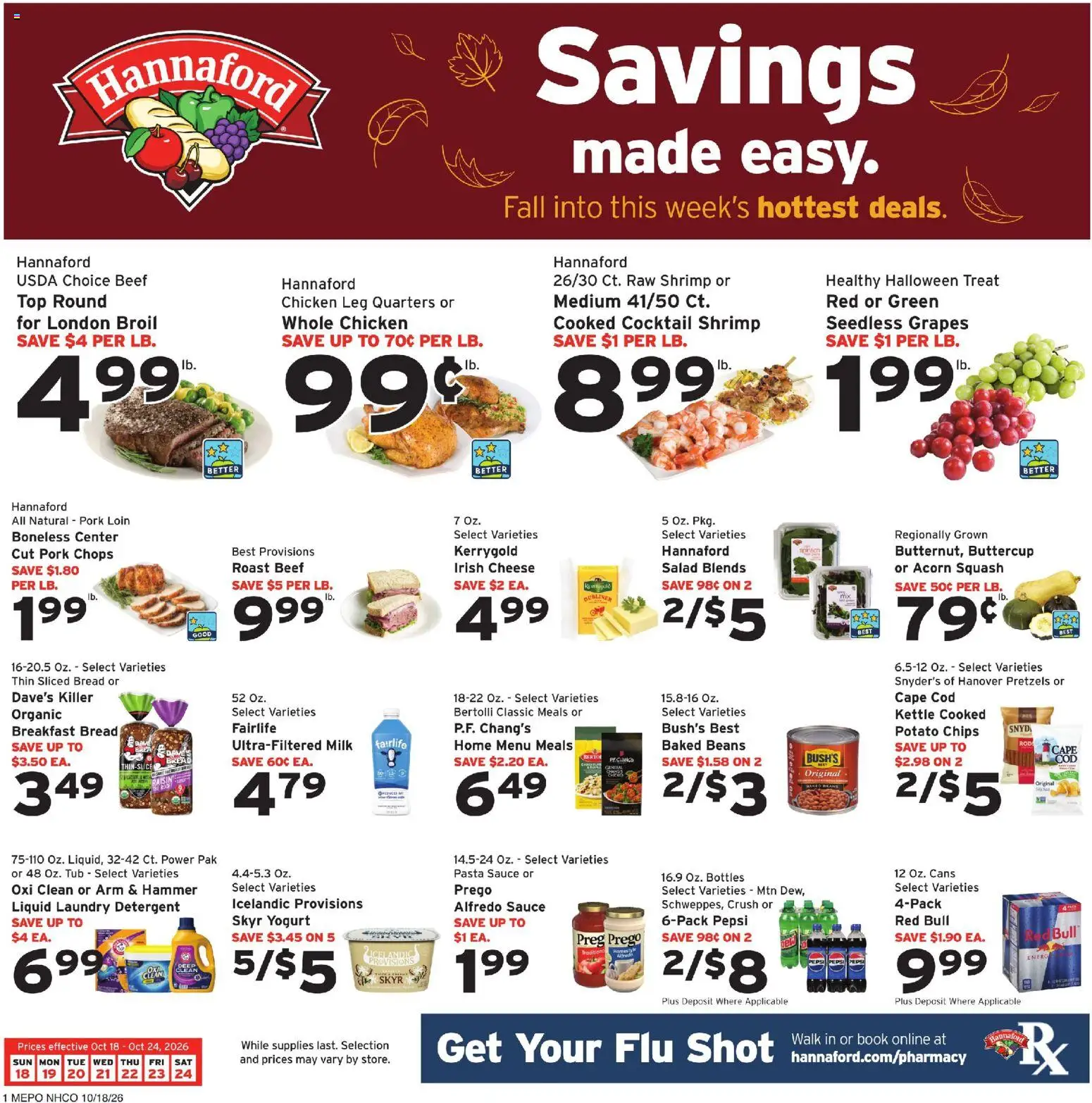 Ad Preview of Hannaford Hannaford Weekly Ad from 10/18/2026