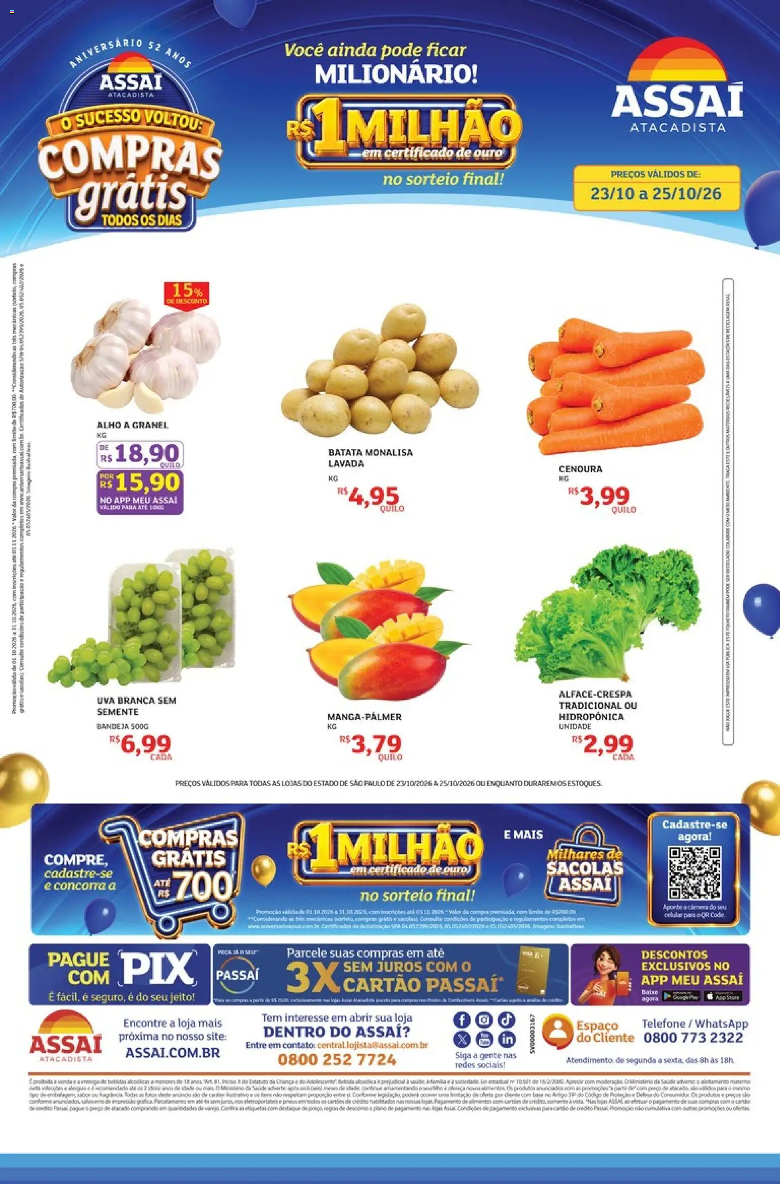 Pré-Visualização do folheto "Assaí Atacadista ofertas - SP" da loja Assaí Atacadista válido a partir de 23/10/2026
