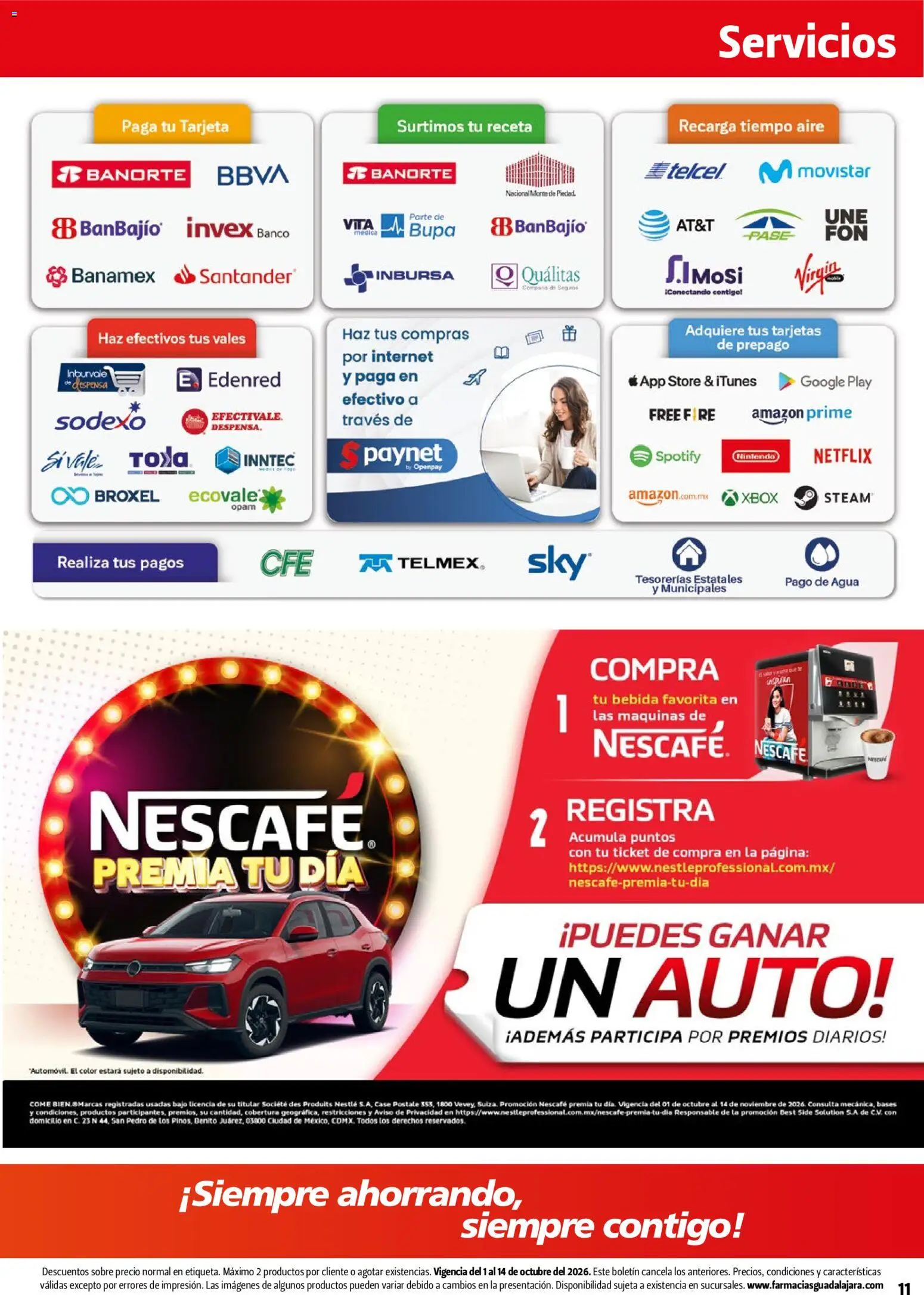 Vista previa las ofertas de la tienda Farmacia Guadalajara - Farmacia Guadalajara catálogo desde el 01/10/2026 - Xbox, Banco, Agua, Sobre, Despensa